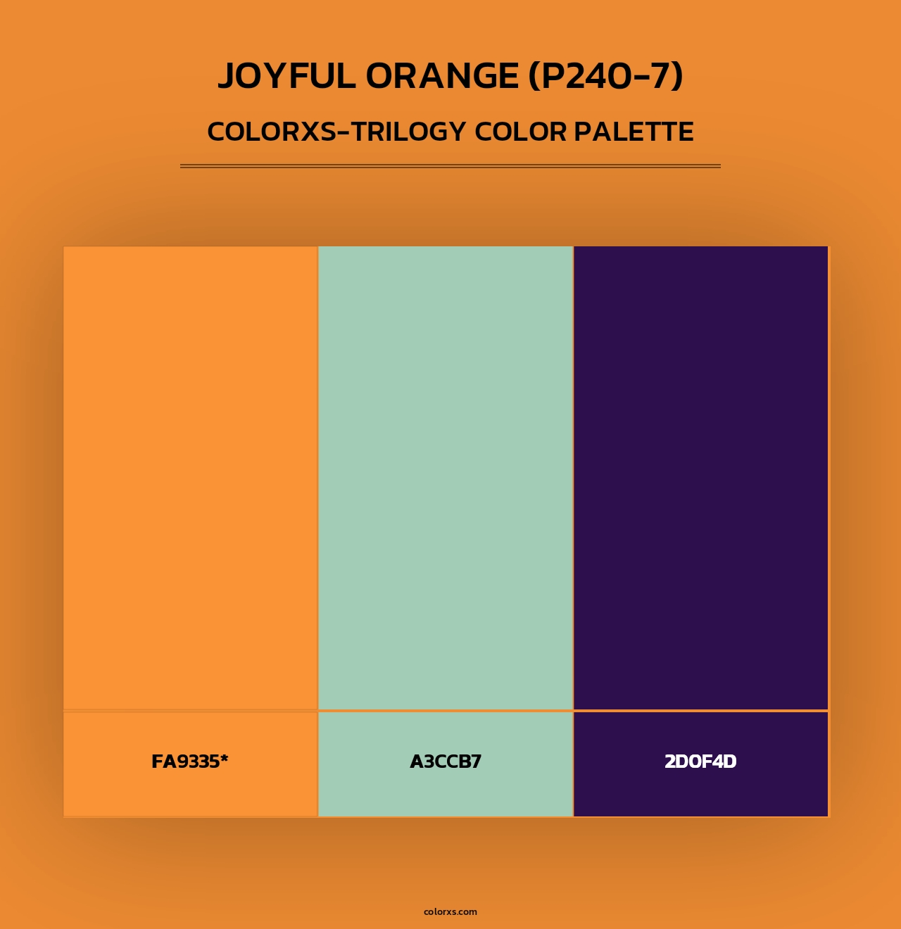 Joyful Orange (P240-7) - Colorxs Trilogy Palette