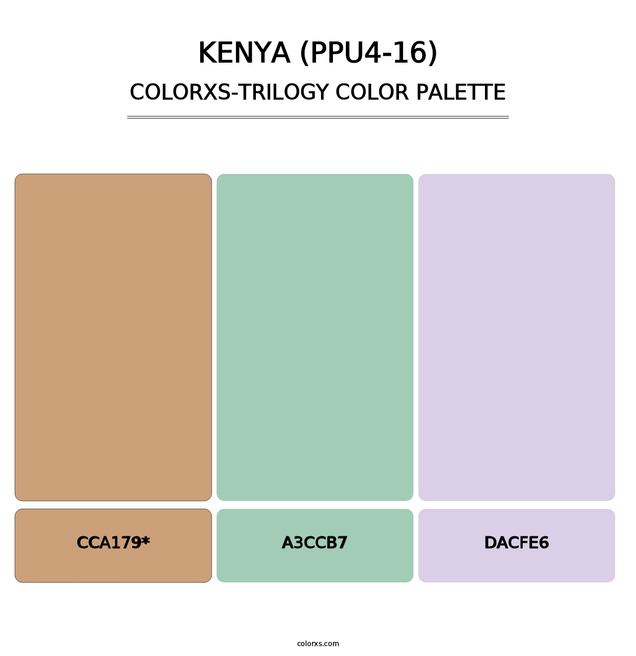 Kenya (PPU4-16) - Colorxs Trilogy Palette