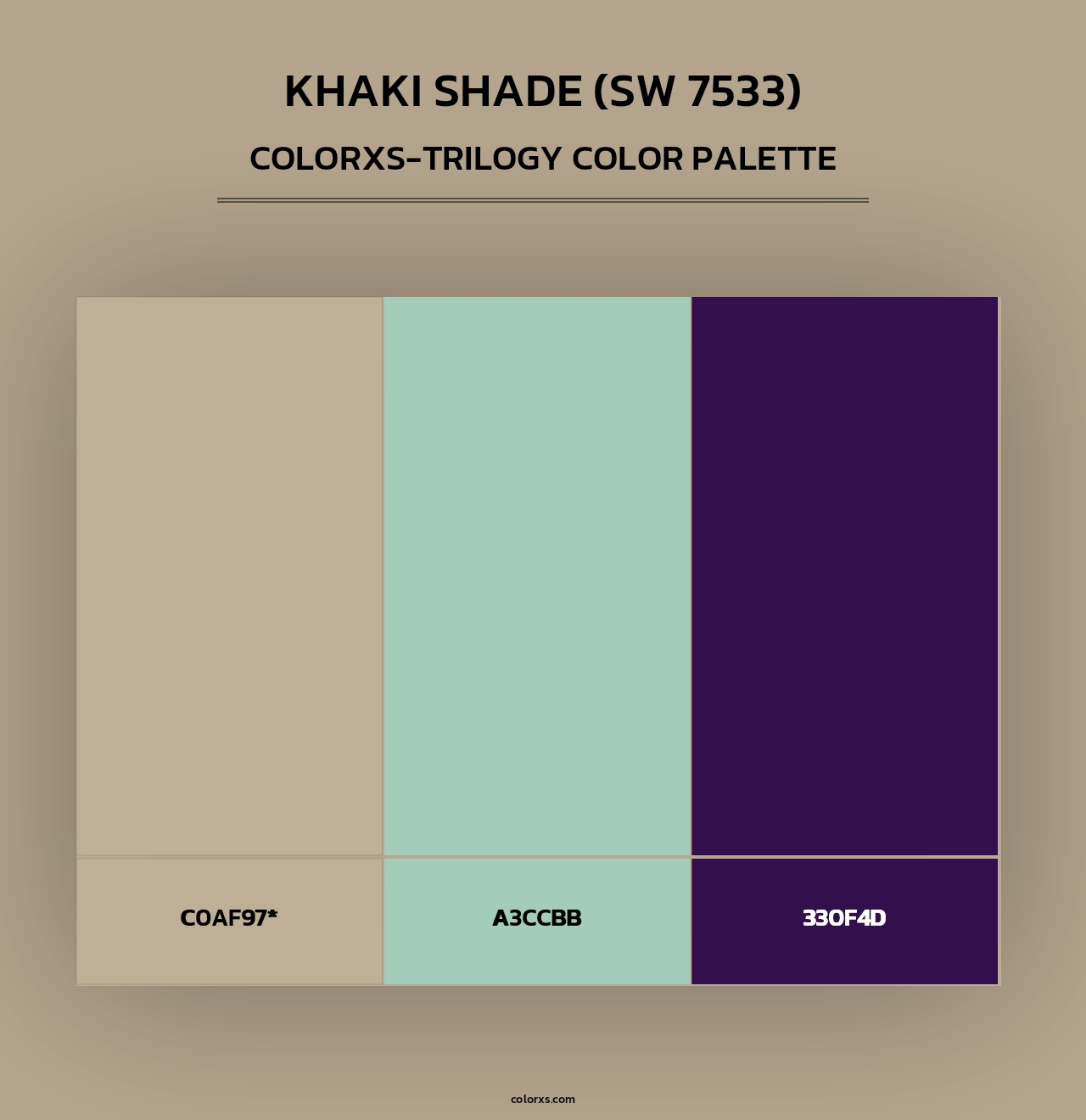 Khaki Shade (SW 7533) - Colorxs Trilogy Palette