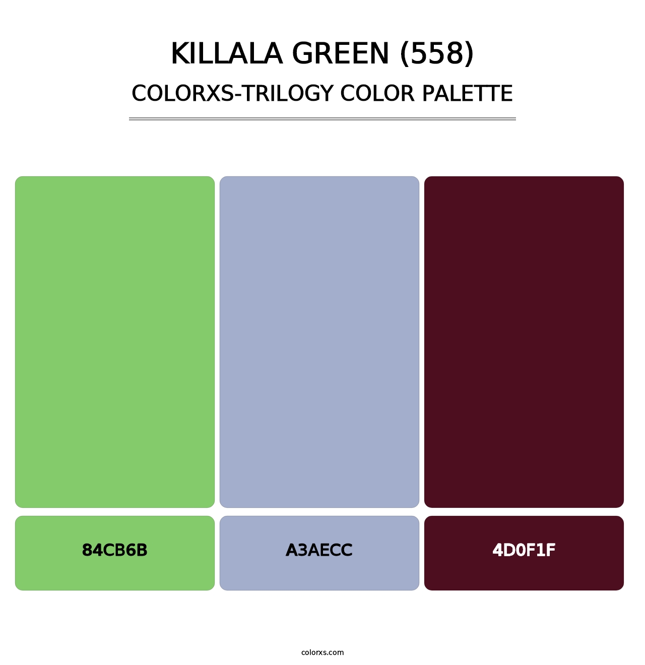 Killala Green (558) - Colorxs Trilogy Palette