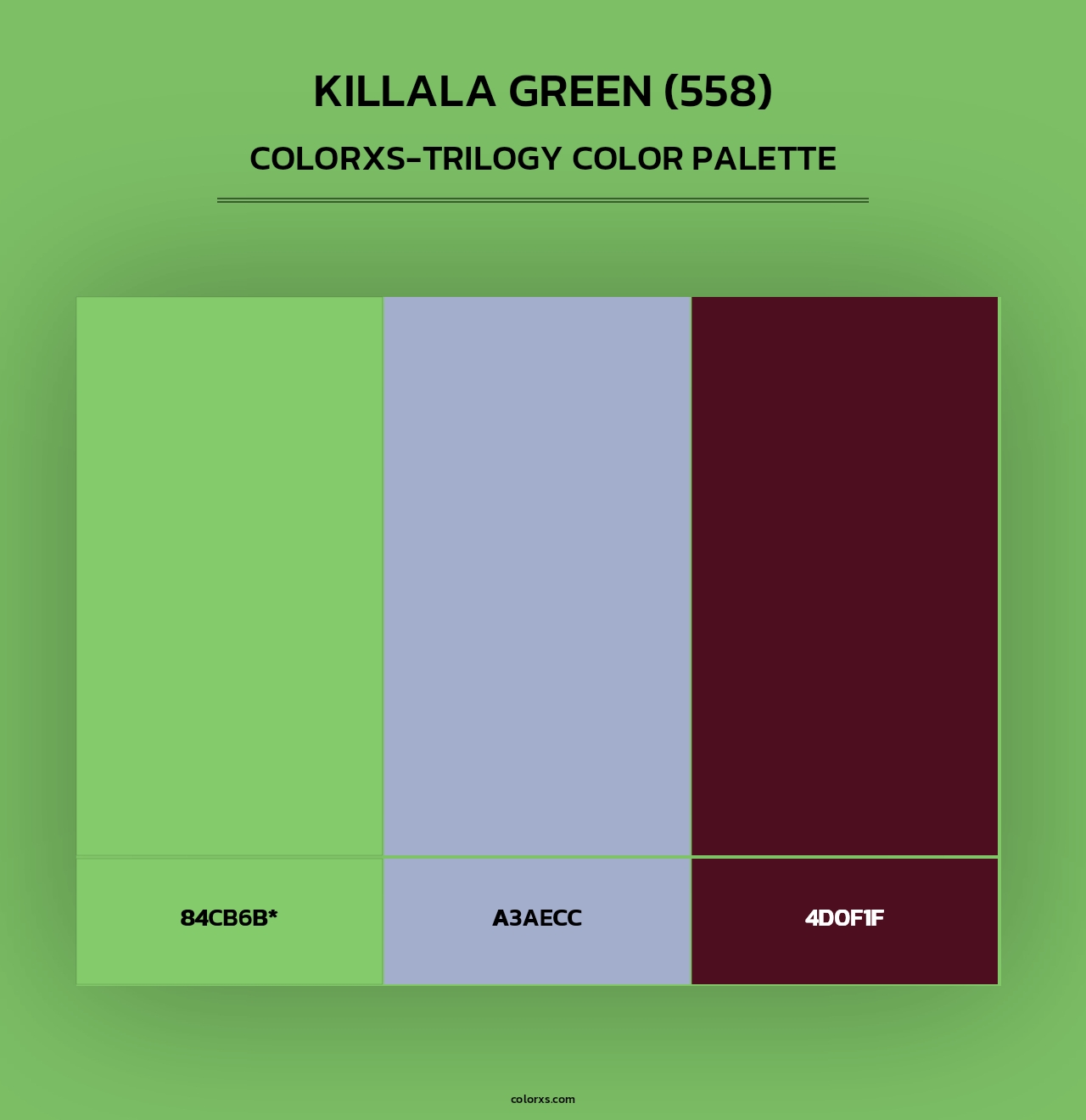 Killala Green (558) - Colorxs Trilogy Palette