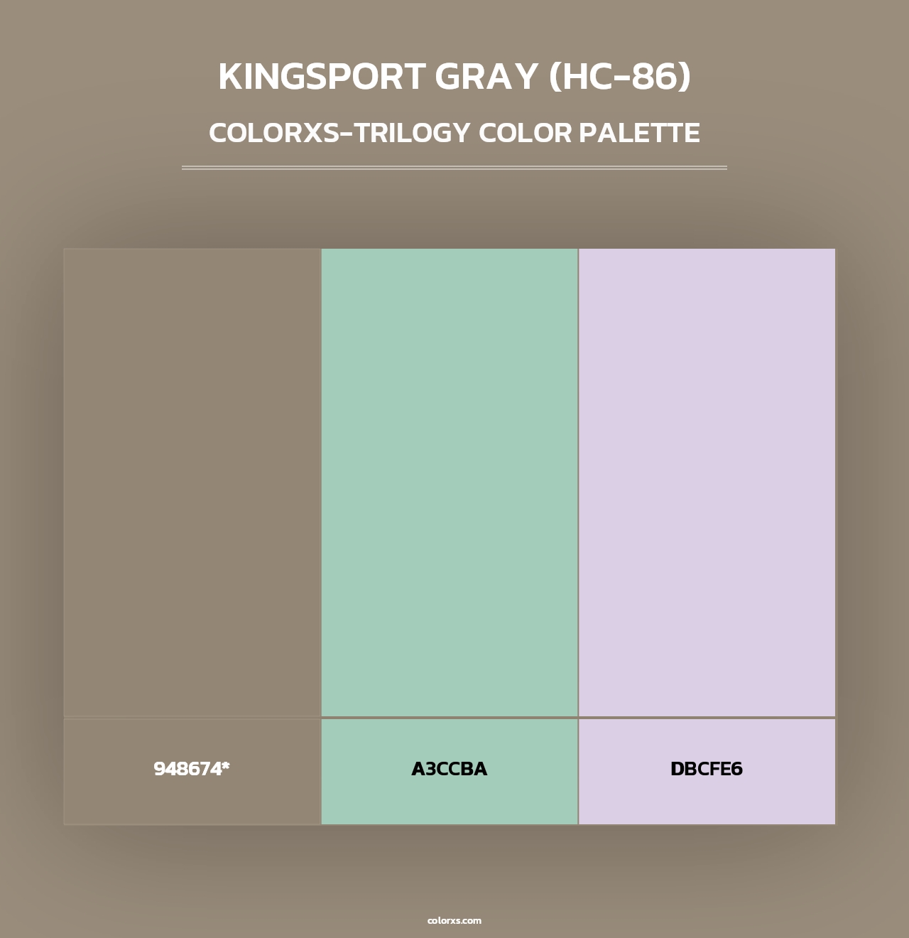 Kingsport Gray (HC-86) - Colorxs Trilogy Palette