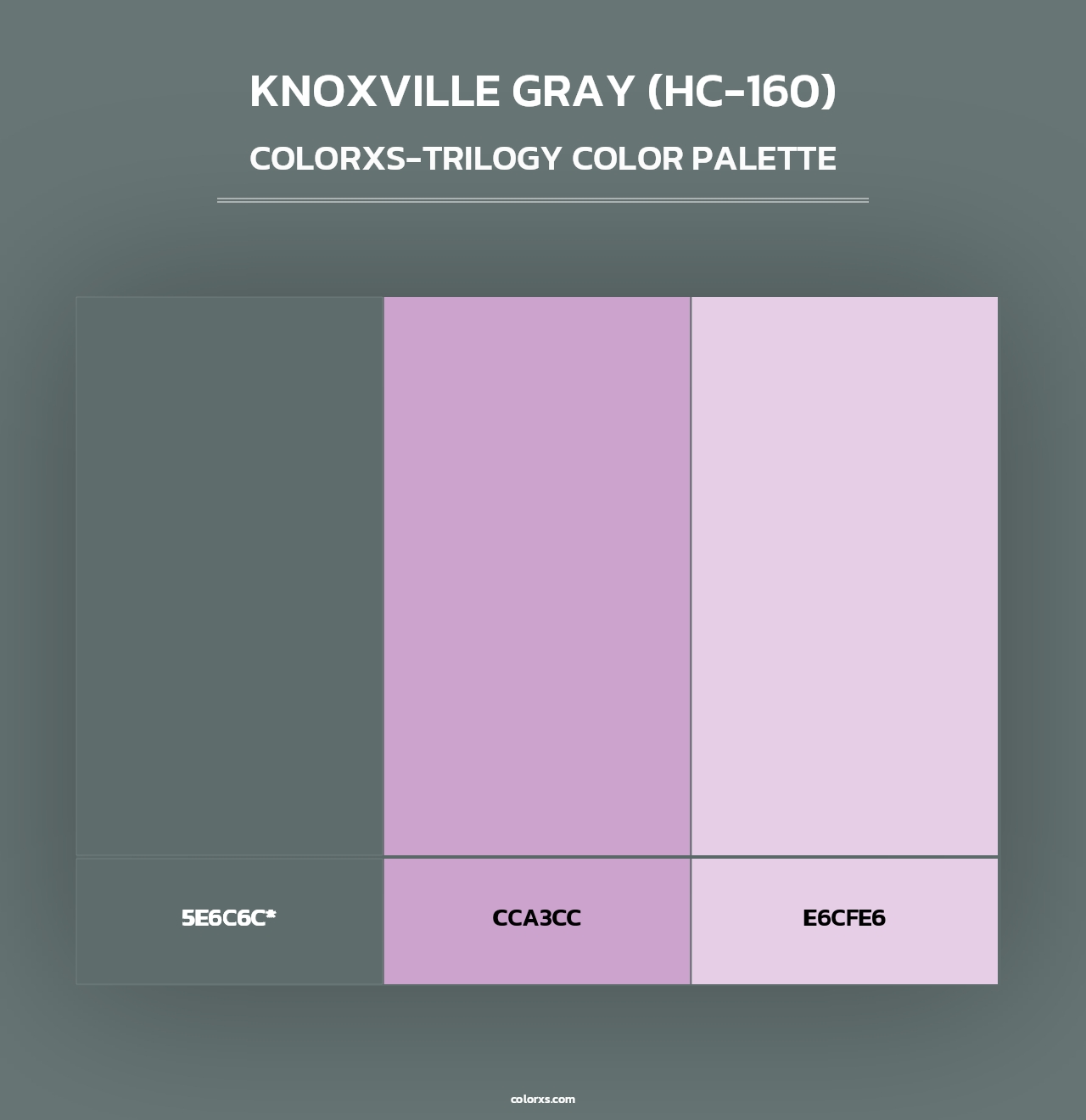 Knoxville Gray (HC-160) - Colorxs Trilogy Palette