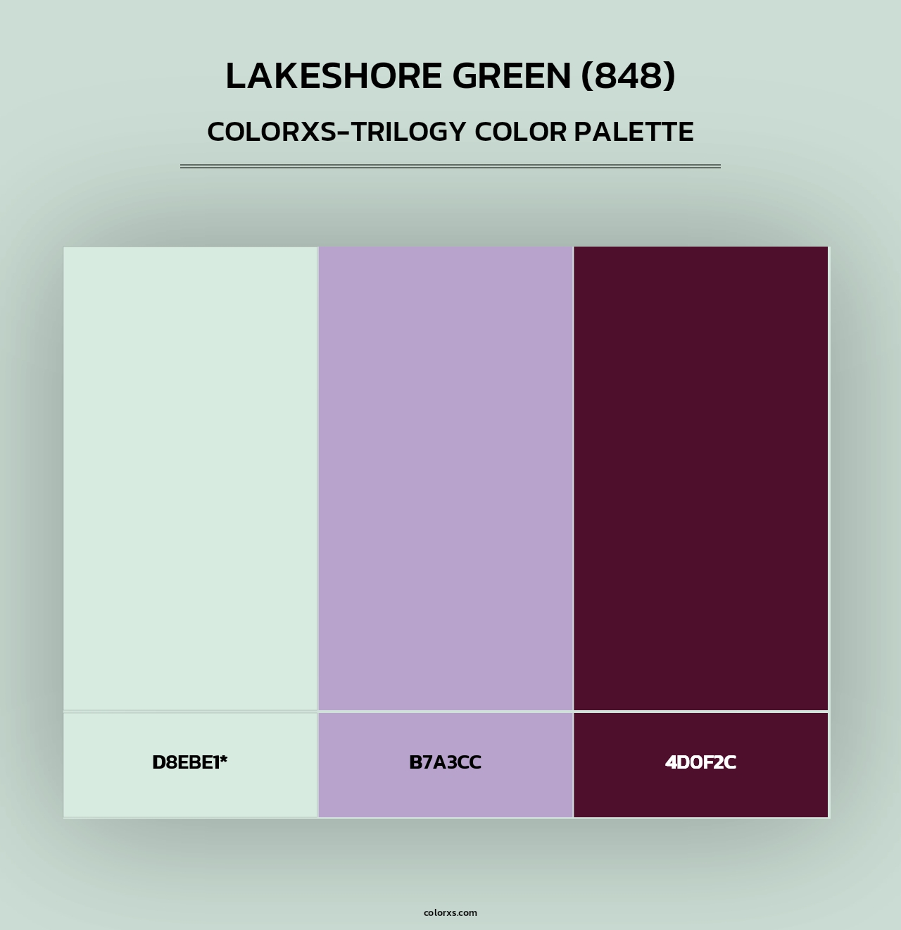 Lakeshore Green (848) - Colorxs Trilogy Palette