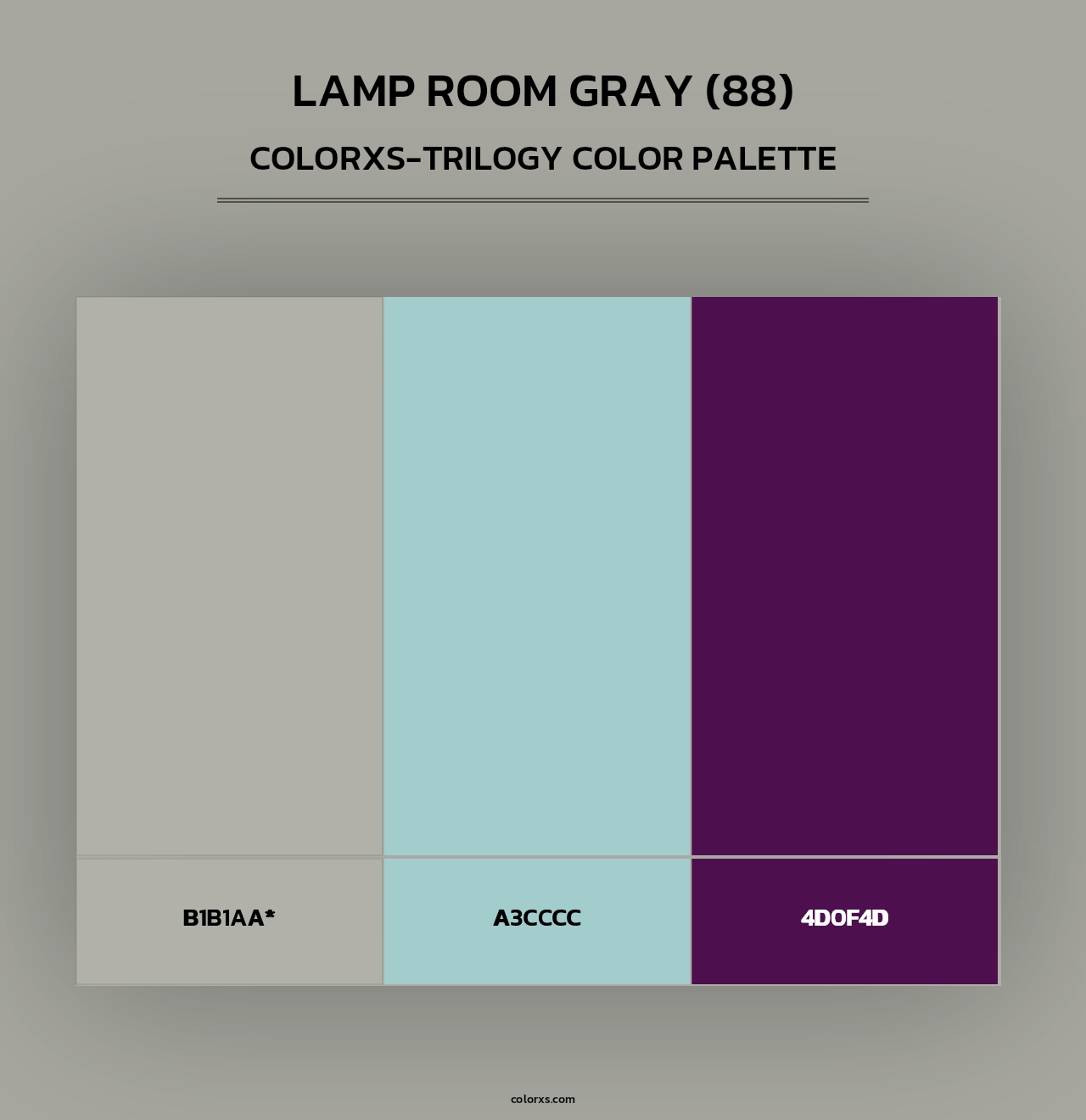Lamp Room Gray (88) - Colorxs Trilogy Palette