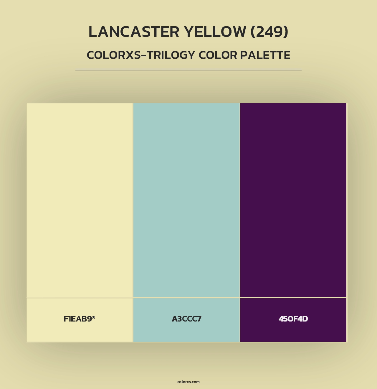 Lancaster Yellow (249) - Colorxs Trilogy Palette