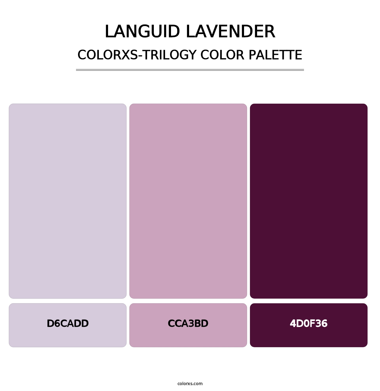 Languid Lavender - Colorxs Trilogy Palette