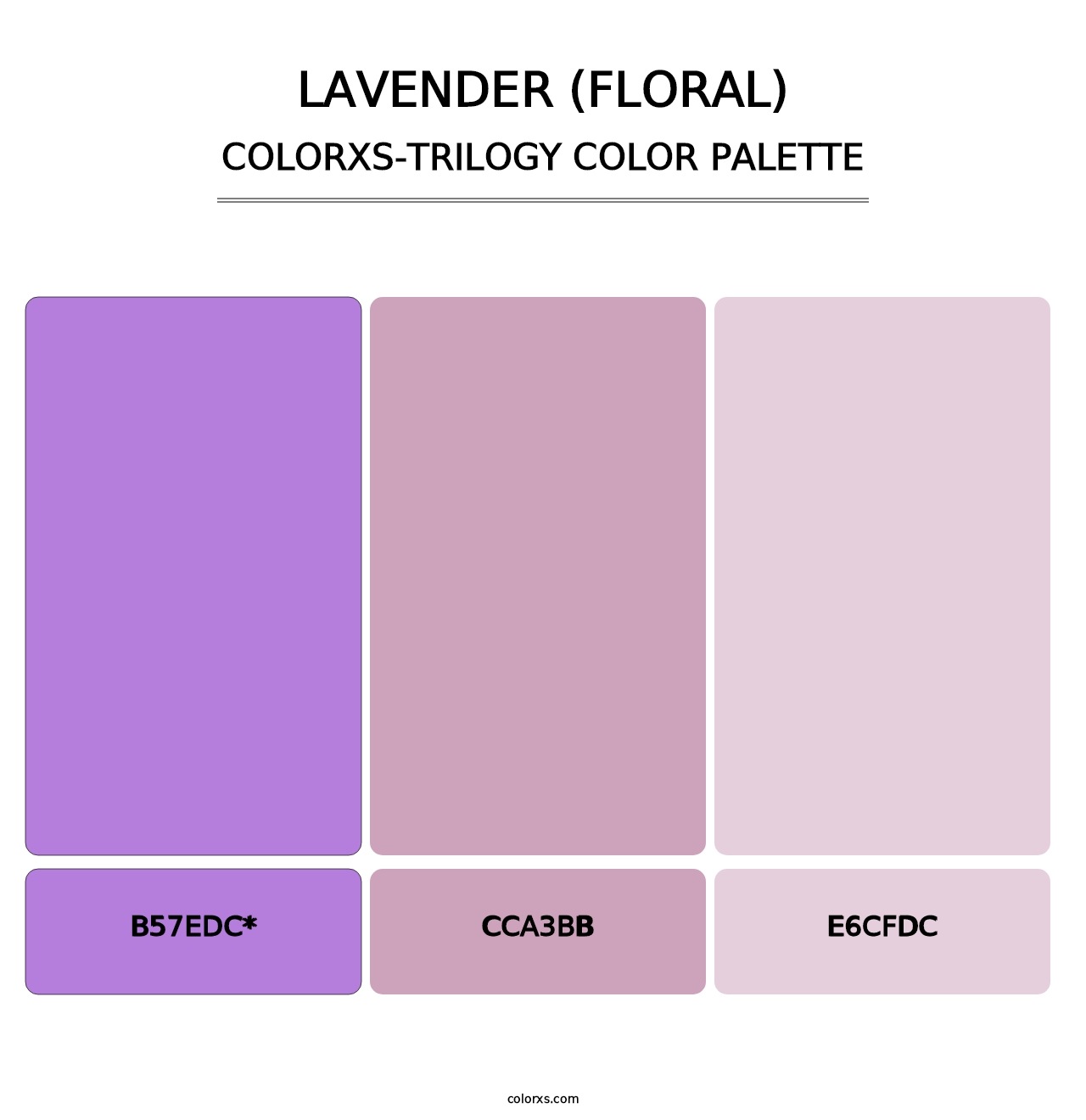 Lavender (Floral) - Colorxs Trilogy Palette
