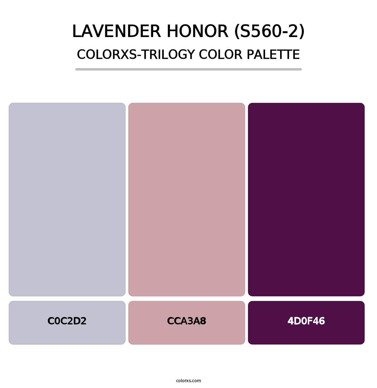 Lavender Honor (S560-2) - Colorxs Trilogy Palette