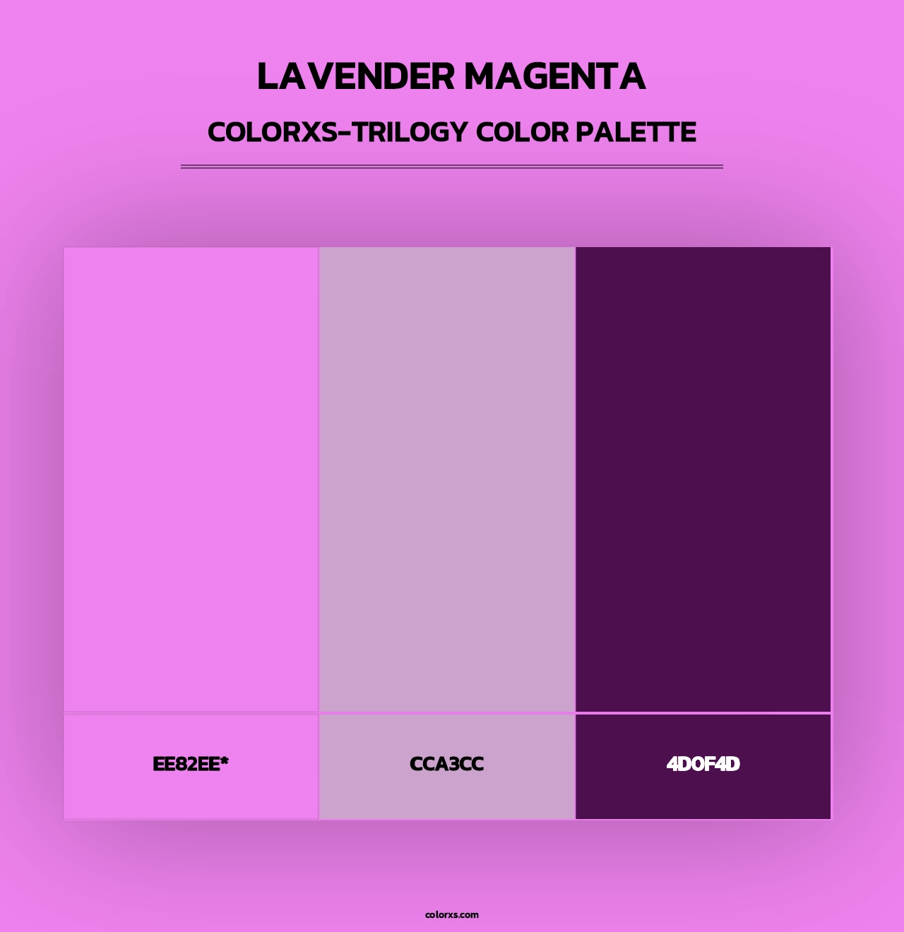 Lavender Magenta - Colorxs Trilogy Palette