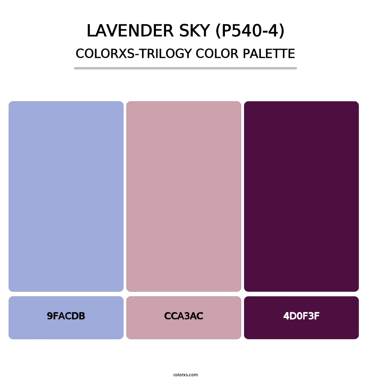 Lavender Sky (P540-4) - Colorxs Trilogy Palette