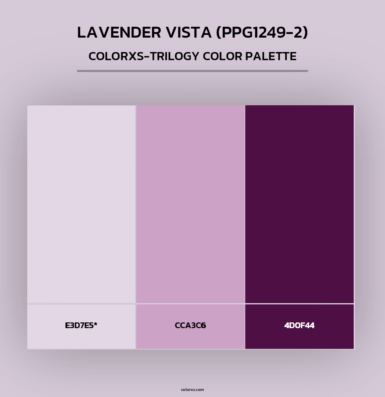 Lavender Vista (PPG1249-2) - Colorxs Trilogy Palette