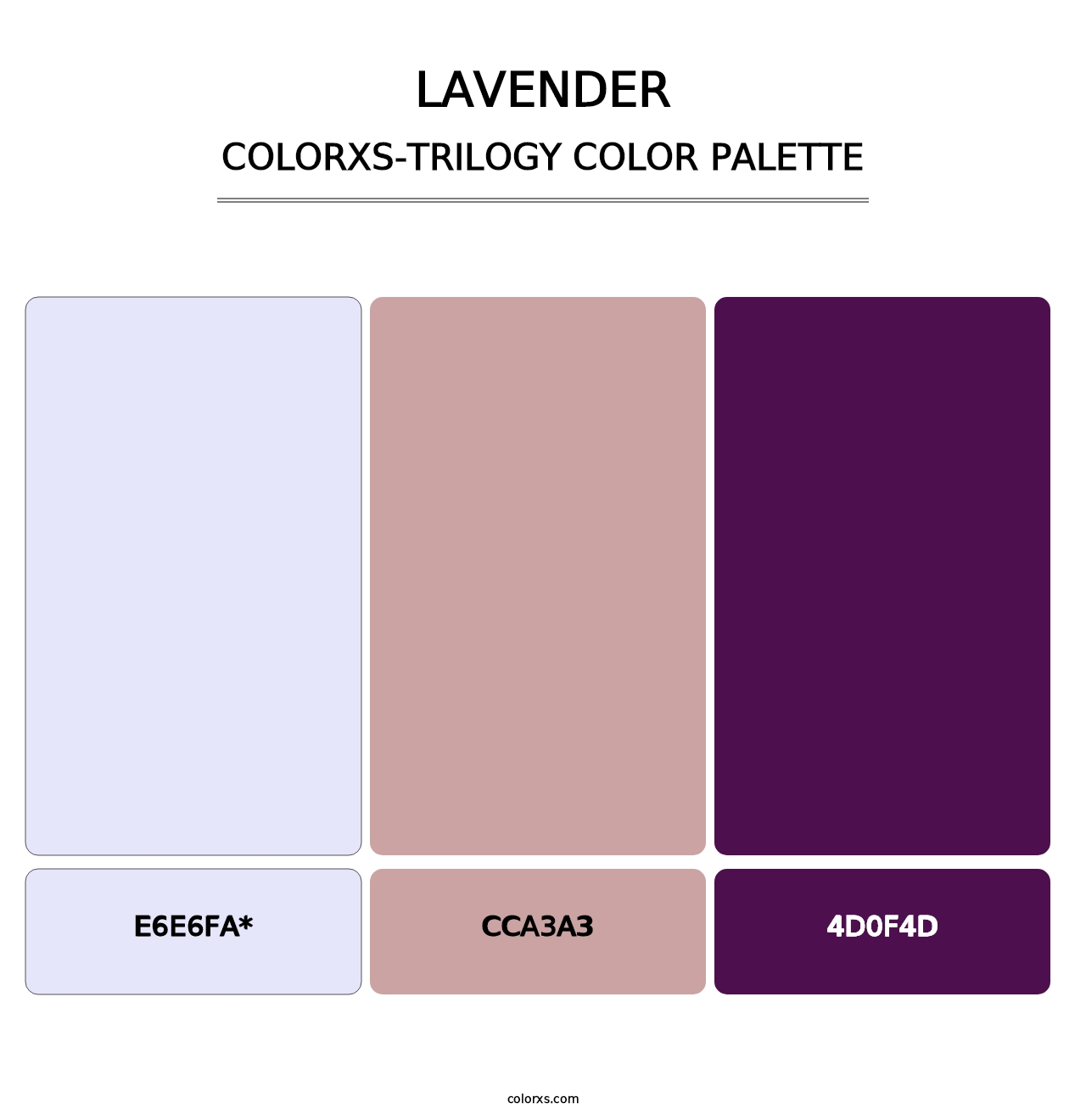 Lavender - Colorxs Trilogy Palette