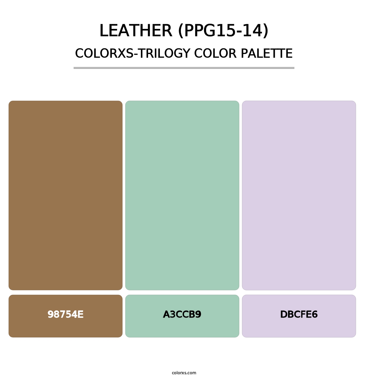 Leather (PPG15-14) - Colorxs Trilogy Palette