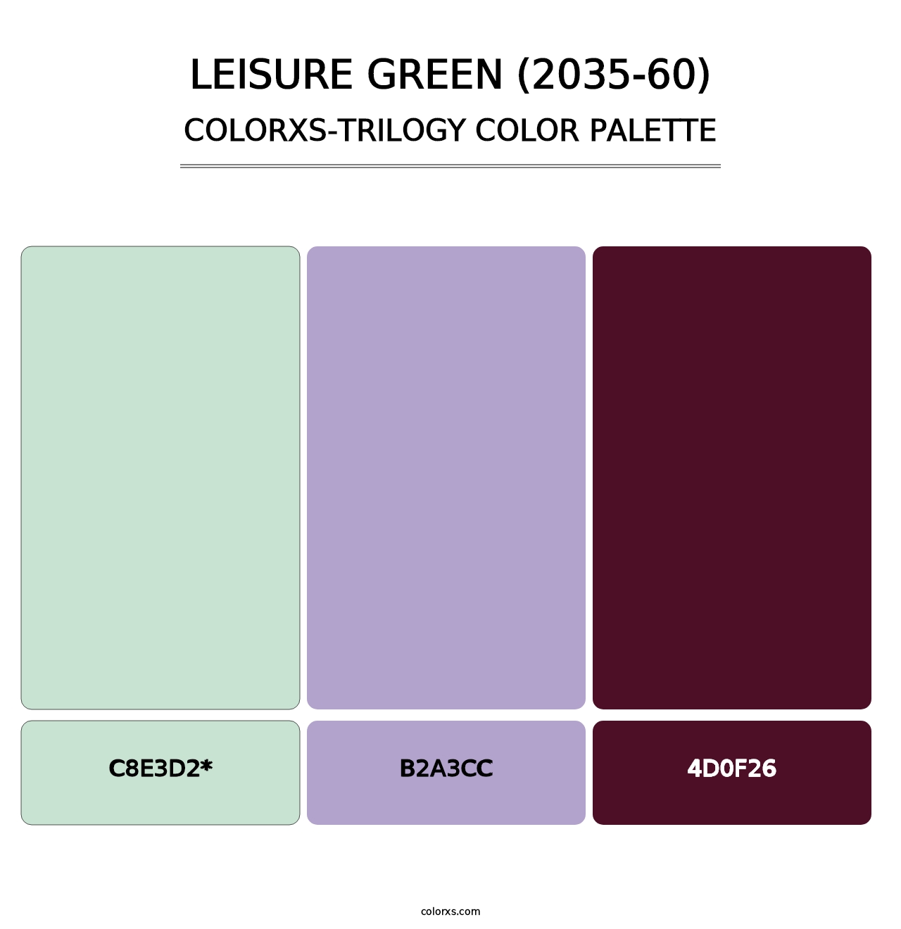 Leisure Green (2035-60) - Colorxs Trilogy Palette