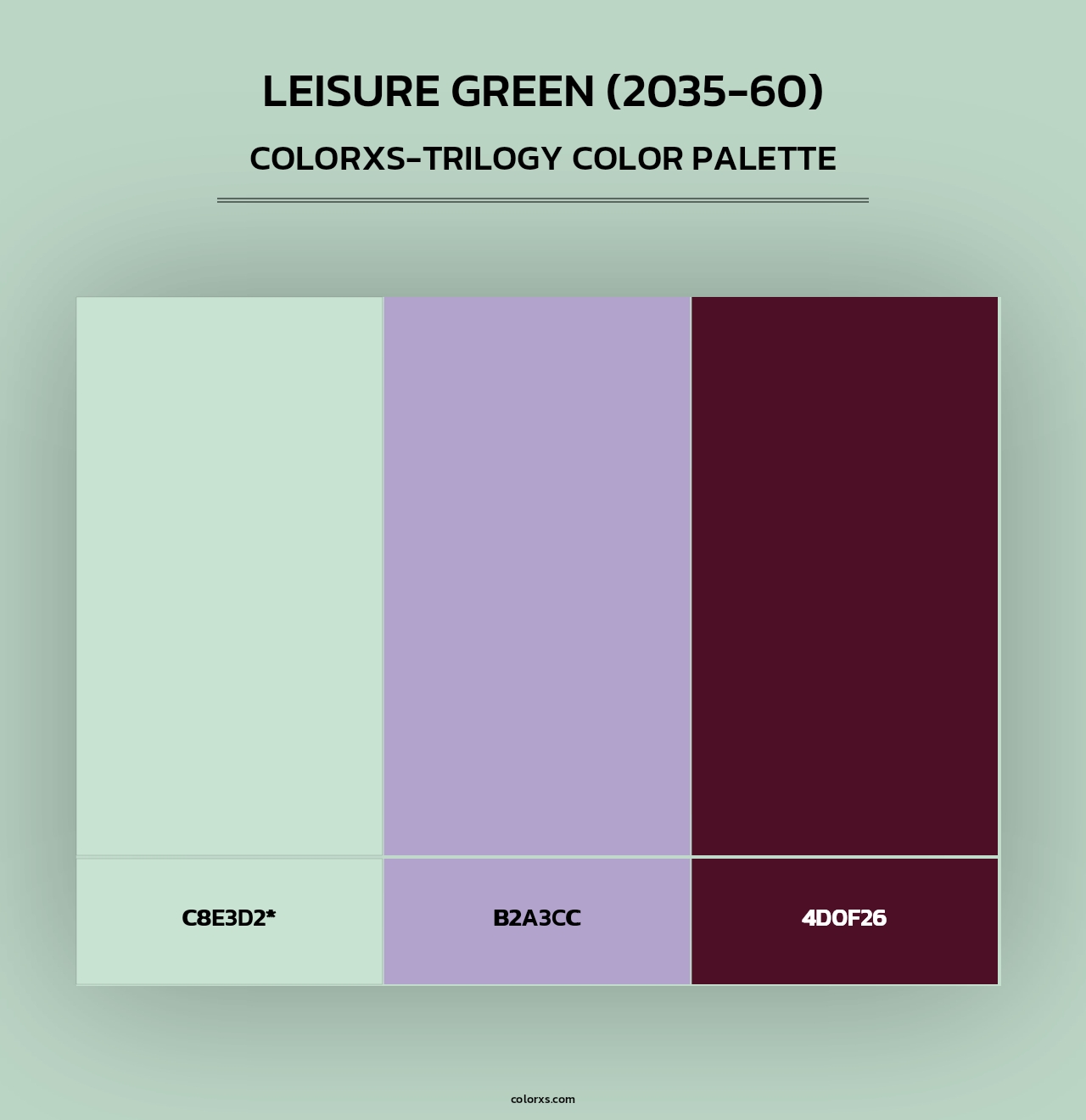 Leisure Green (2035-60) - Colorxs Trilogy Palette