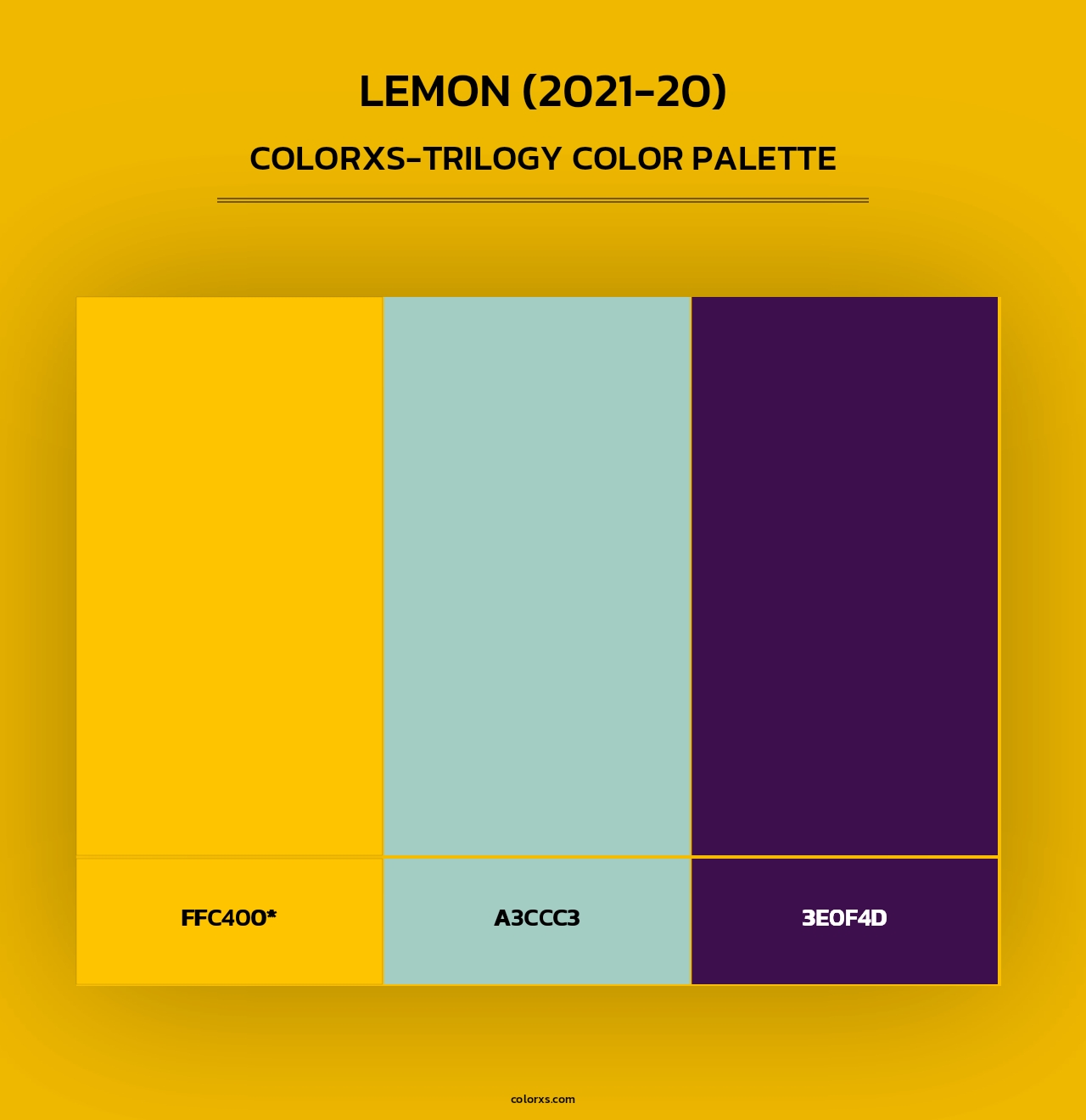 Lemon (2021-20) - Colorxs Trilogy Palette