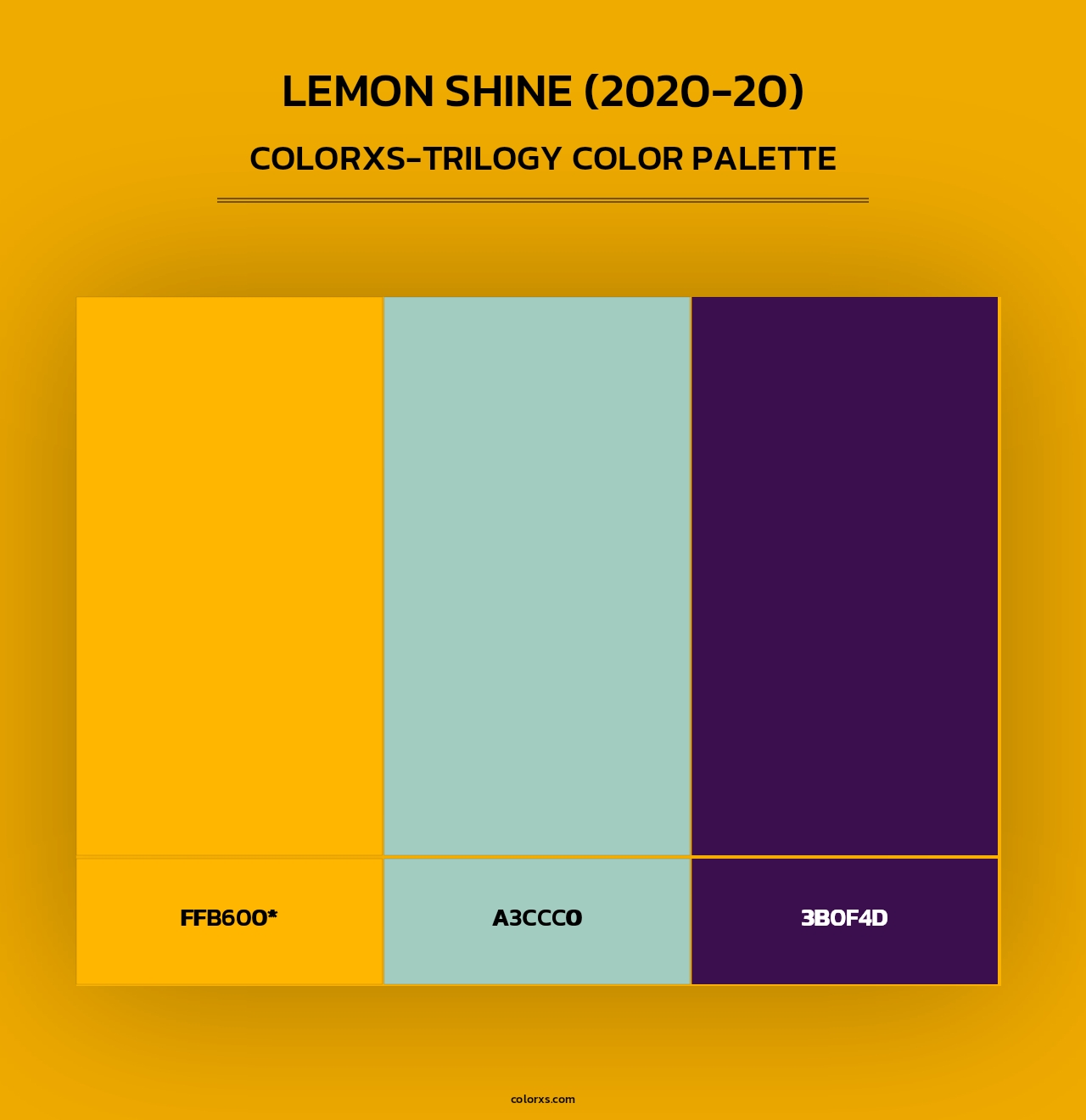 Lemon Shine (2020-20) - Colorxs Trilogy Palette