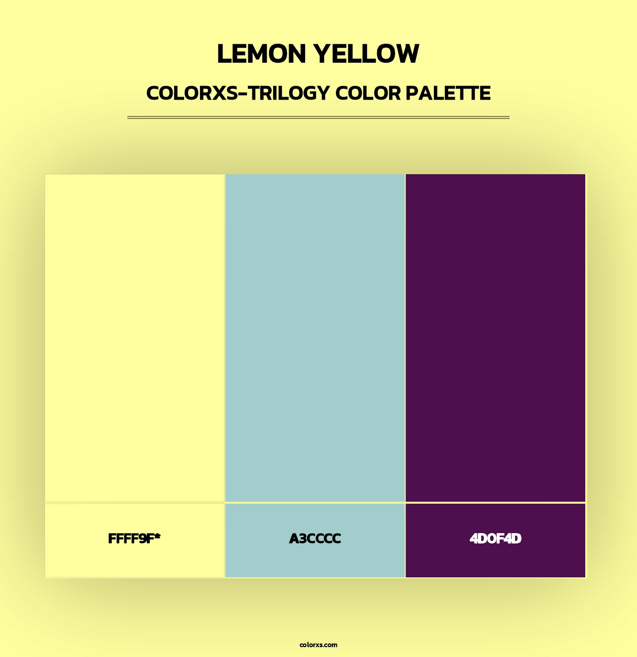 Lemon Yellow - Colorxs Trilogy Palette