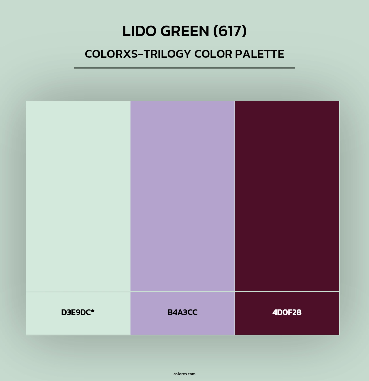 Lido Green (617) - Colorxs Trilogy Palette