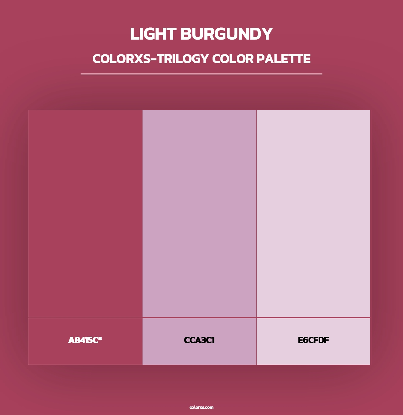 Light Burgundy - Colorxs Trilogy Palette