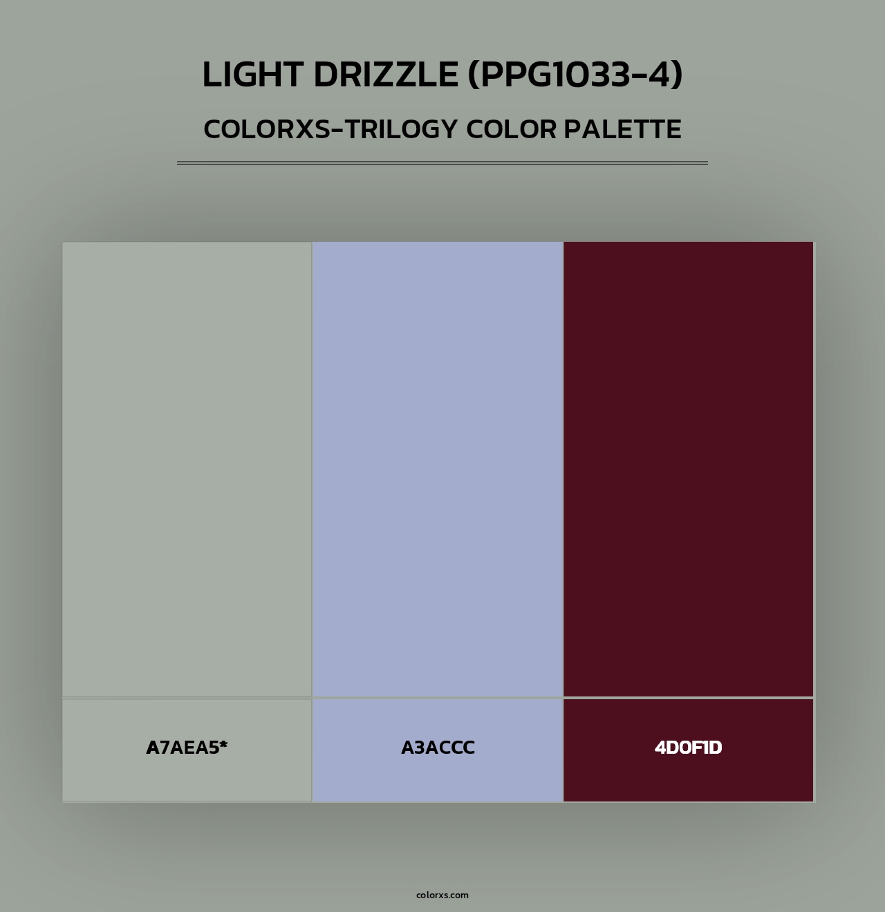 Light Drizzle (PPG1033-4) - Colorxs Trilogy Palette