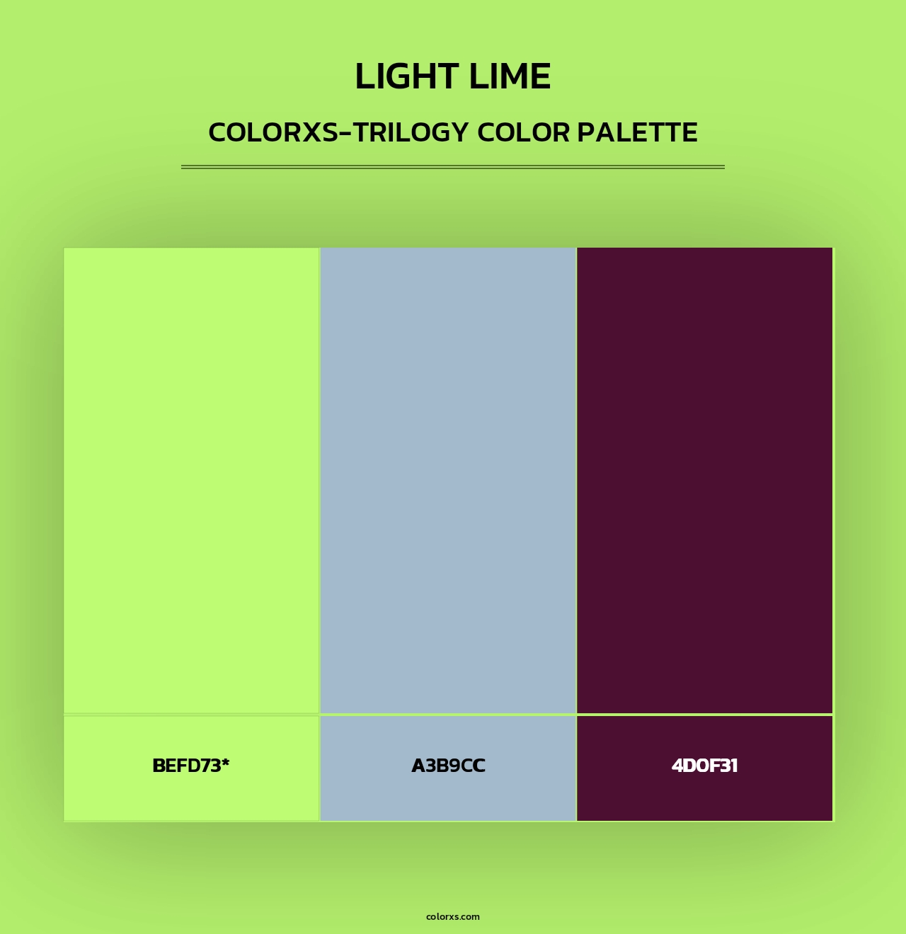Light Lime - Colorxs Trilogy Palette