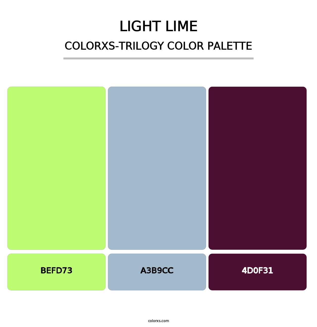 Light Lime - Colorxs Trilogy Palette