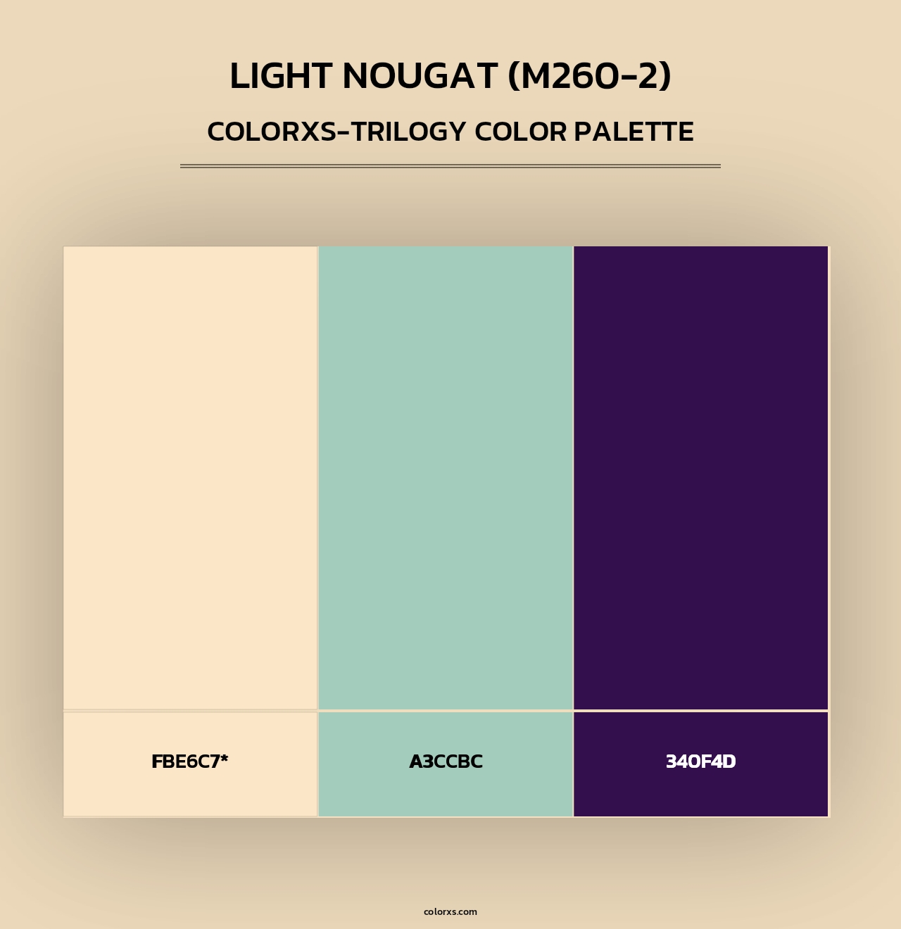 Light Nougat (M260-2) - Colorxs Trilogy Palette
