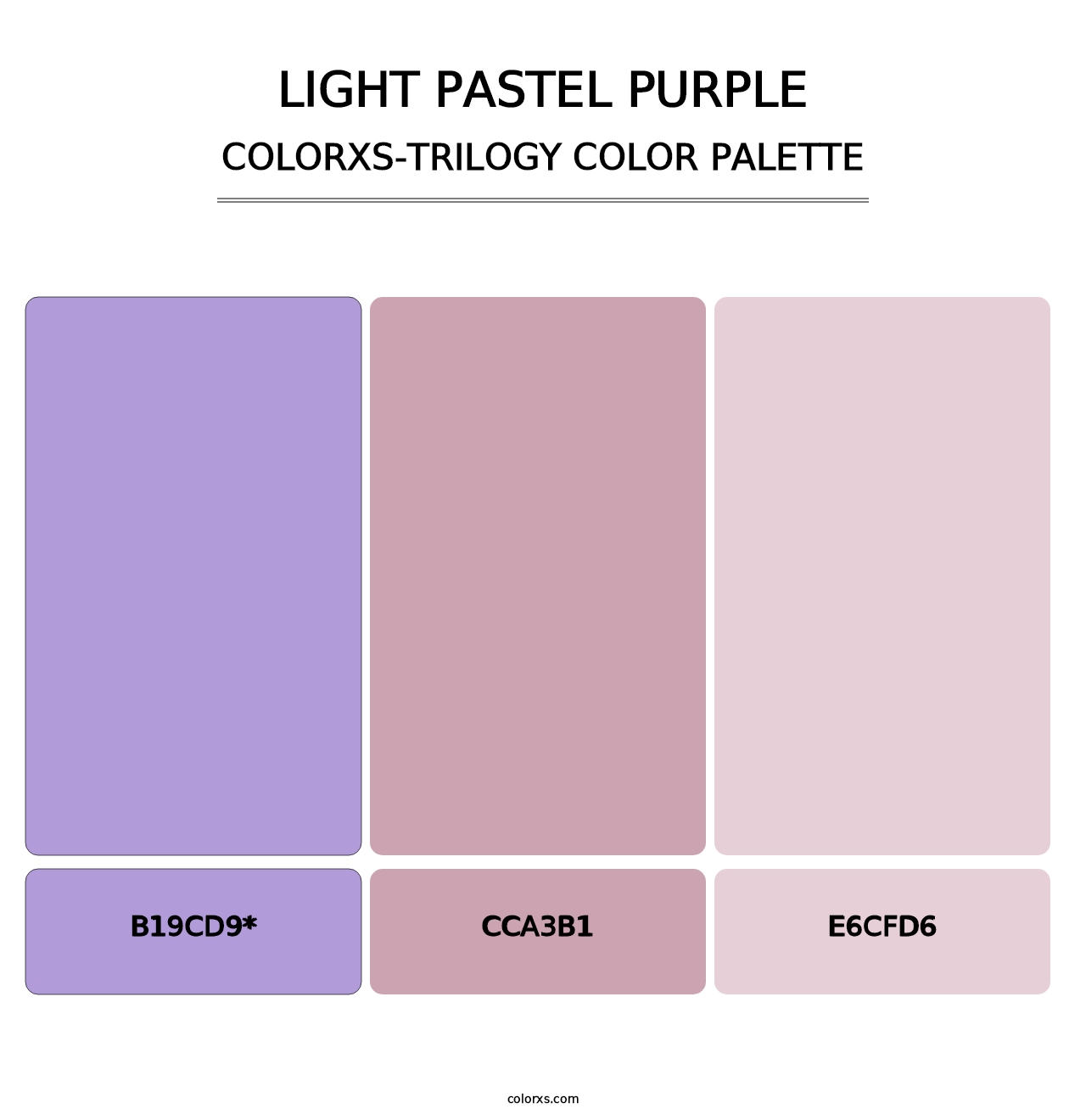 Light Pastel Purple - Colorxs Trilogy Palette