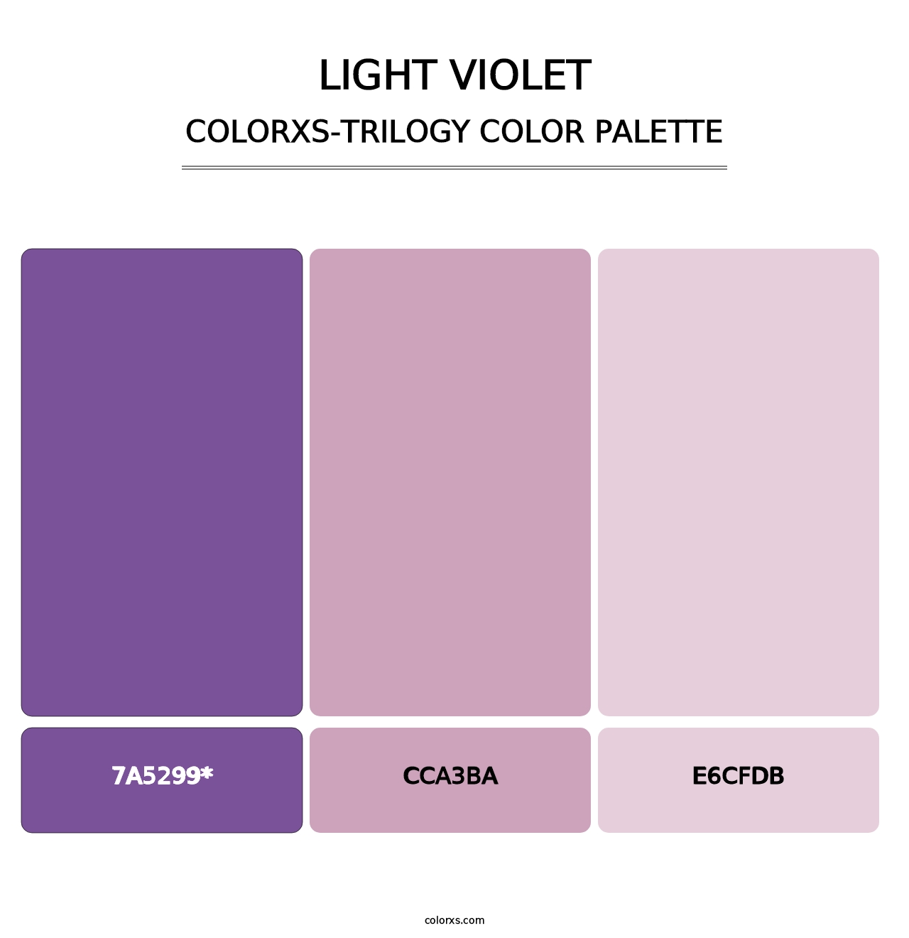 Light Violet - Colorxs Trilogy Palette