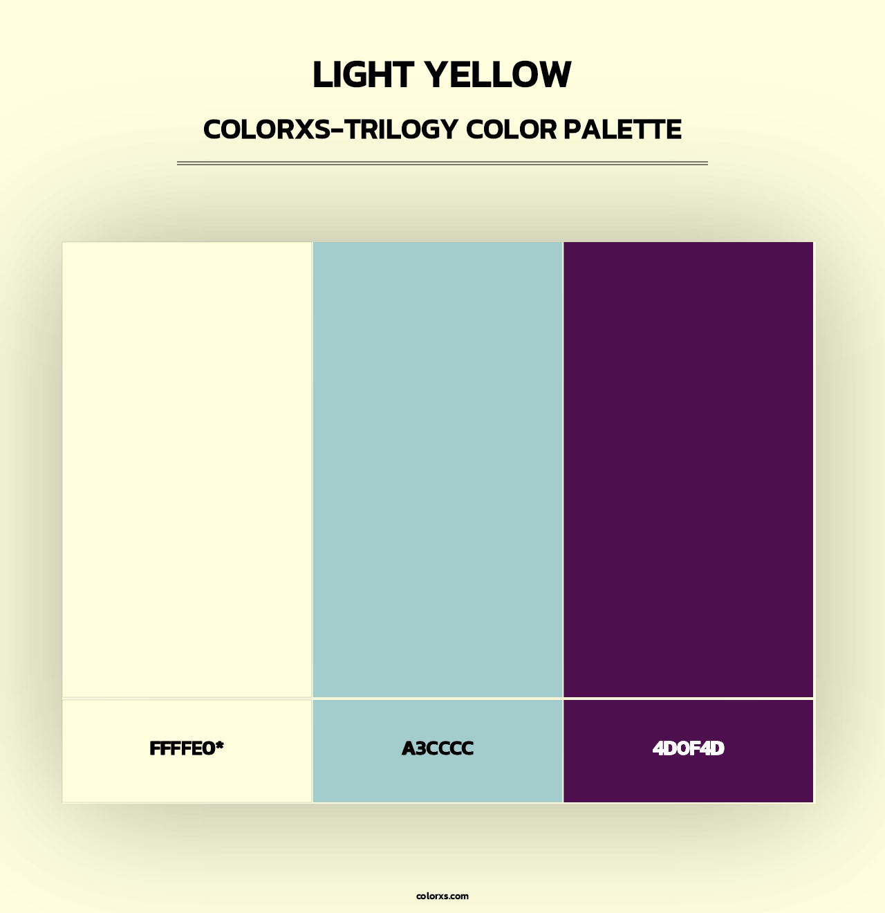 Light yellow - Colorxs Trilogy Palette