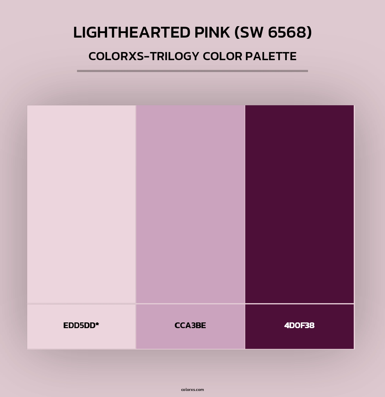 Lighthearted Pink (SW 6568) - Colorxs Trilogy Palette
