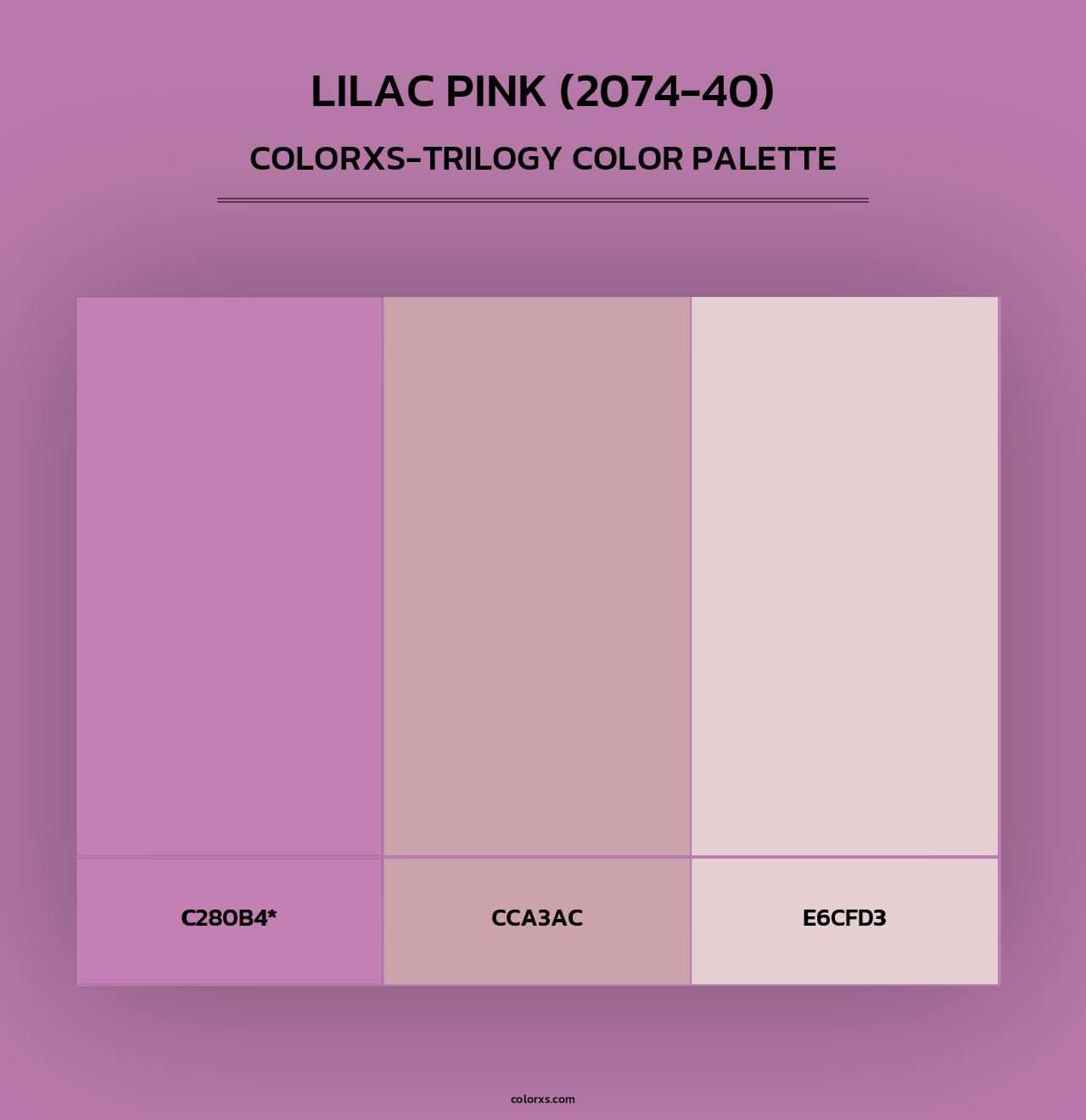 Lilac Pink (2074-40) - Colorxs Trilogy Palette