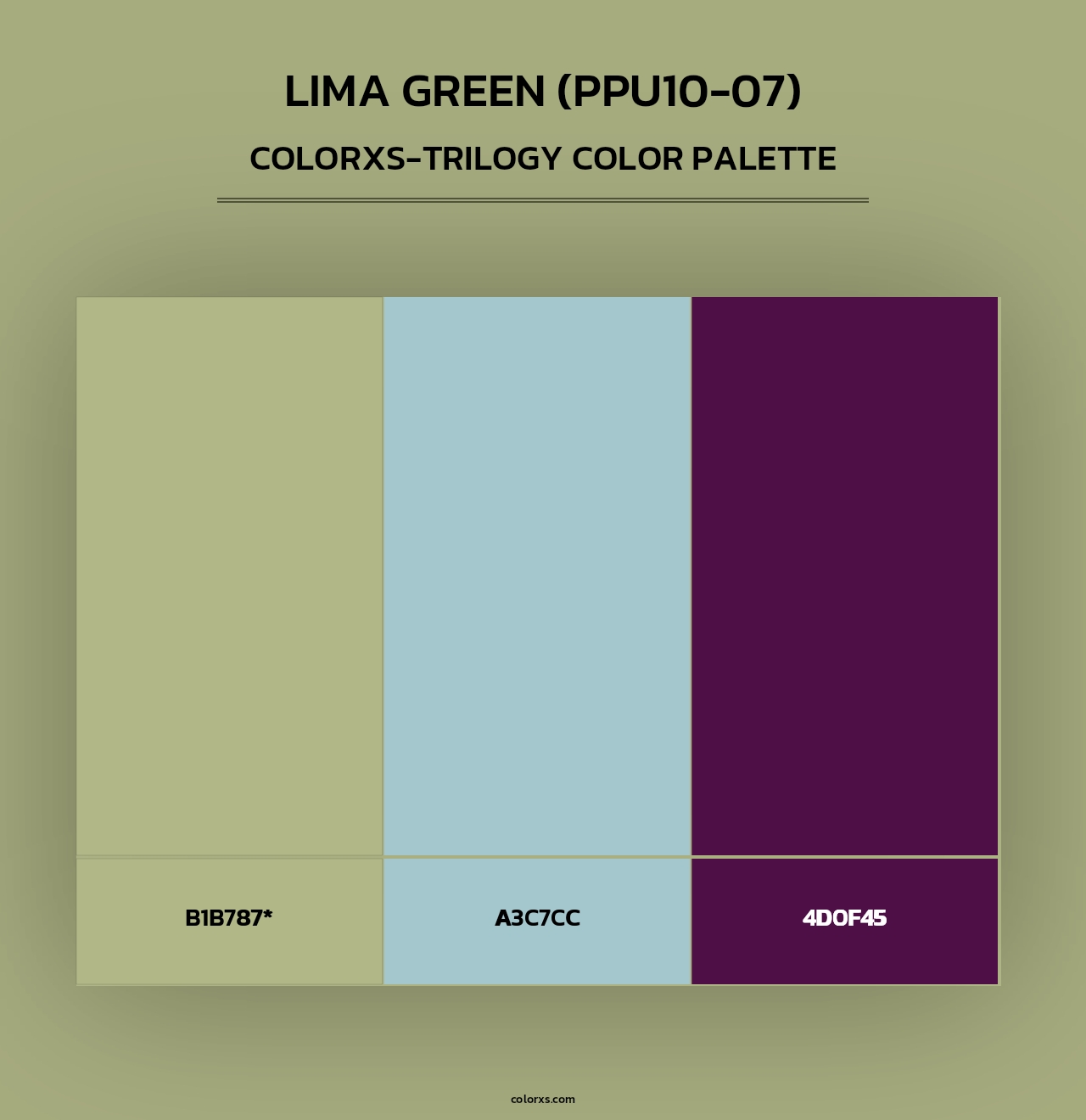 Lima Green (PPU10-07) - Colorxs Trilogy Palette