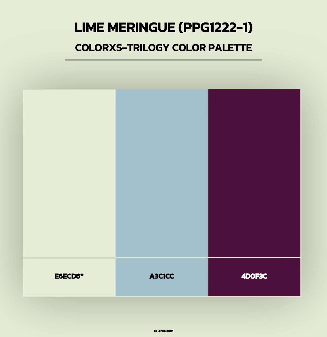 Lime Meringue (PPG1222-1) - Colorxs Trilogy Palette