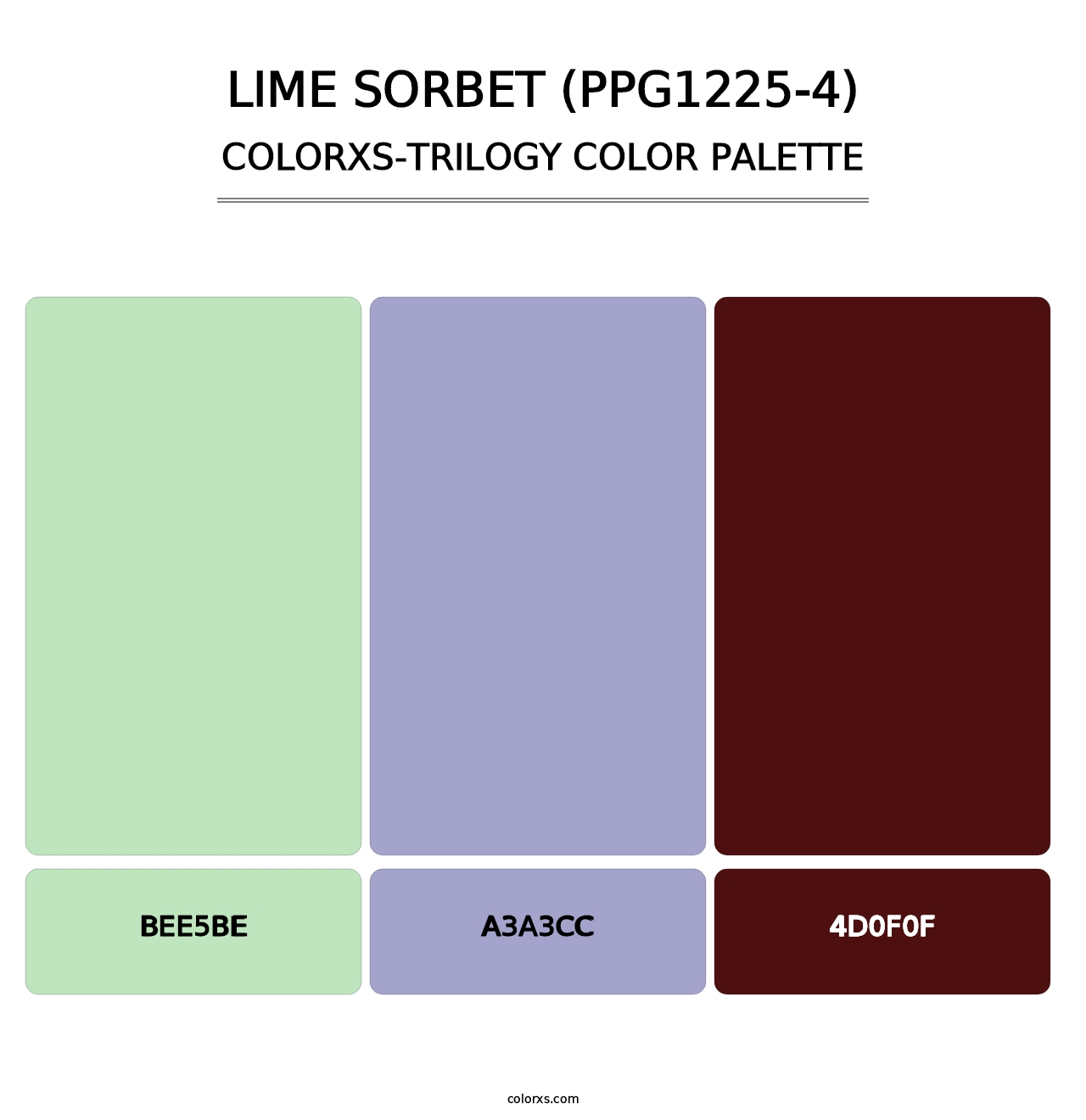 Lime Sorbet (PPG1225-4) - Colorxs Trilogy Palette