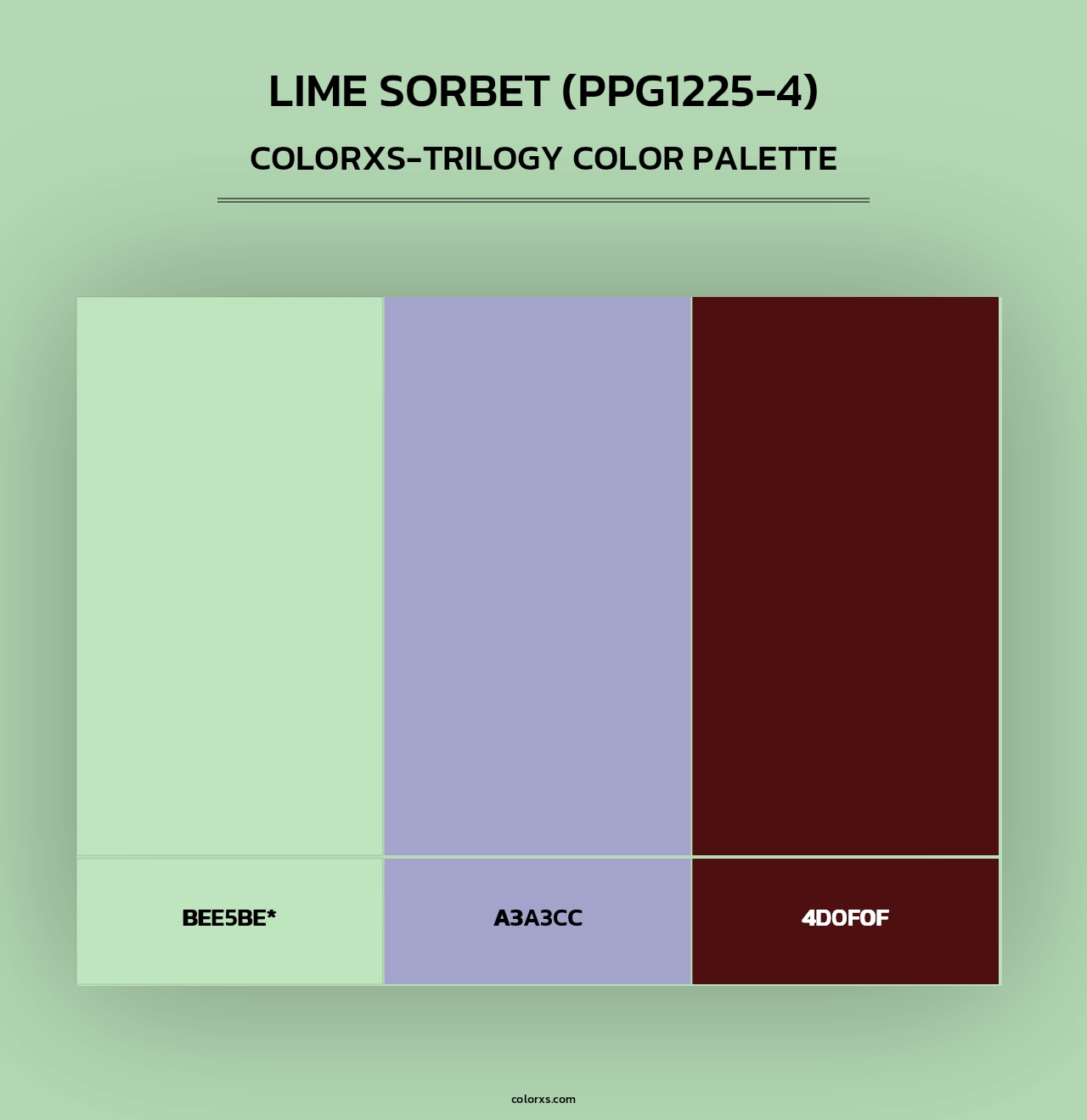 Lime Sorbet (PPG1225-4) - Colorxs Trilogy Palette