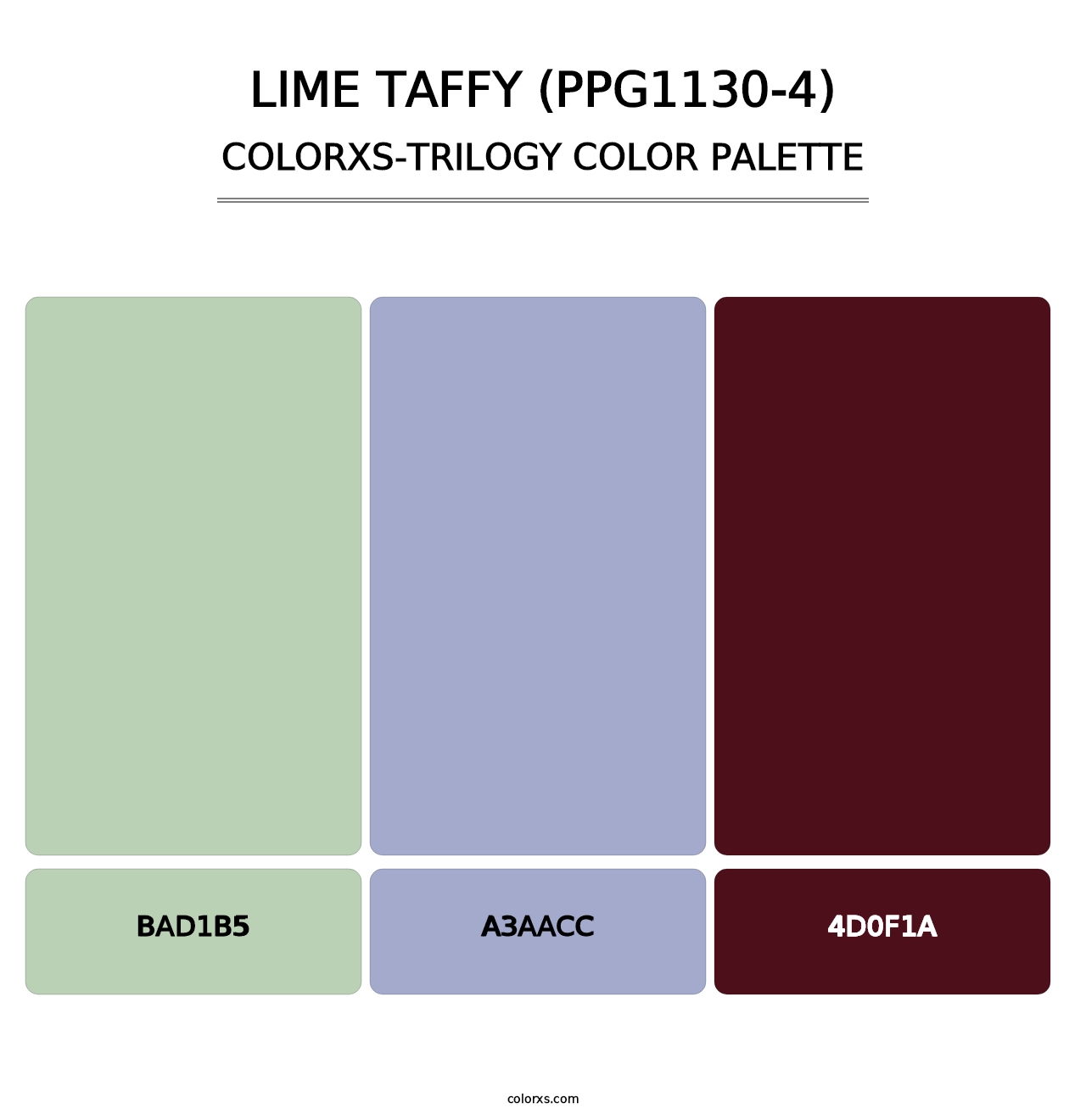 Lime Taffy (PPG1130-4) - Colorxs Trilogy Palette