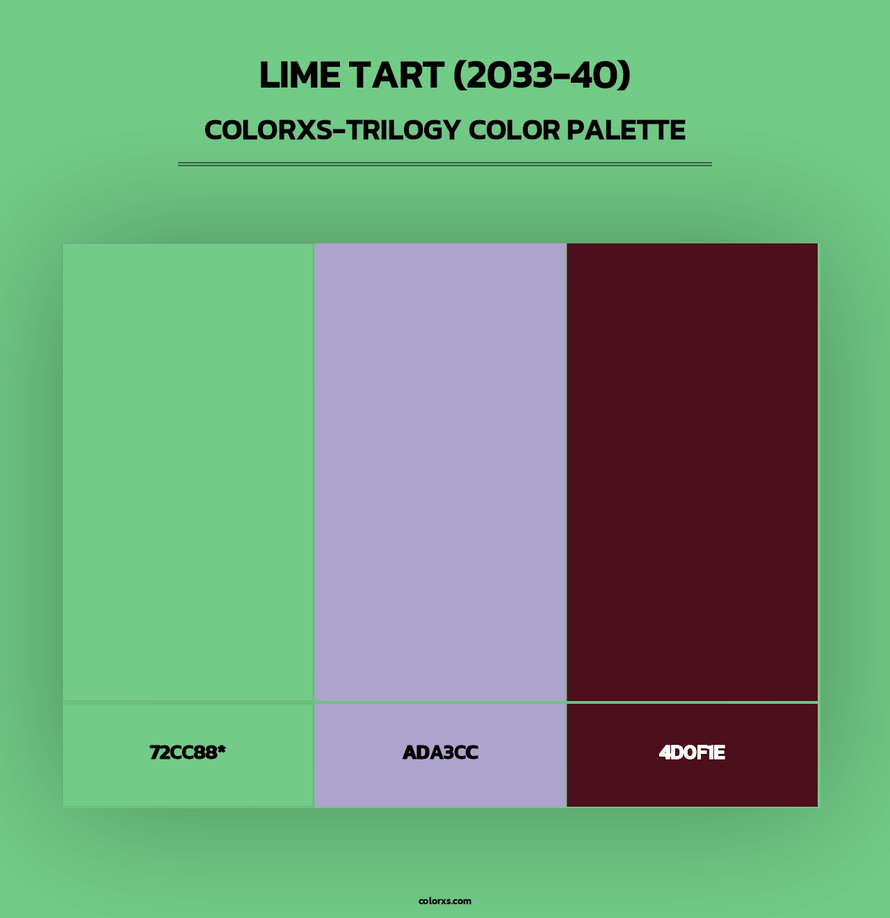 Lime Tart (2033-40) - Colorxs Trilogy Palette