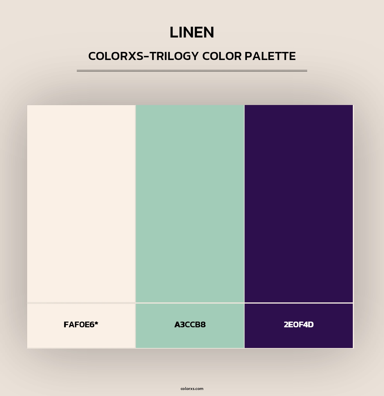 Linen - Colorxs Trilogy Palette