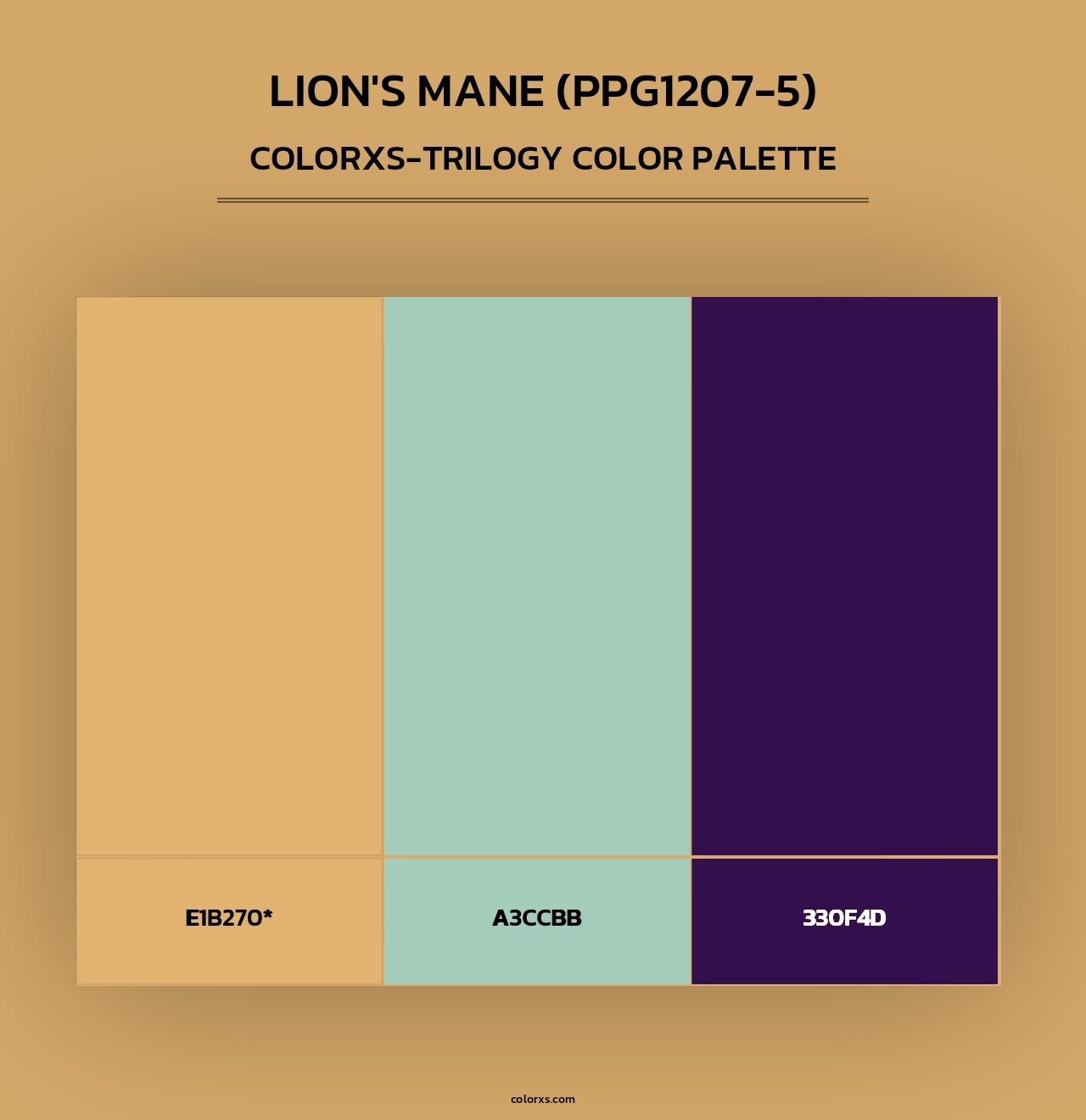 Lion's Mane (PPG1207-5) - Colorxs Trilogy Palette