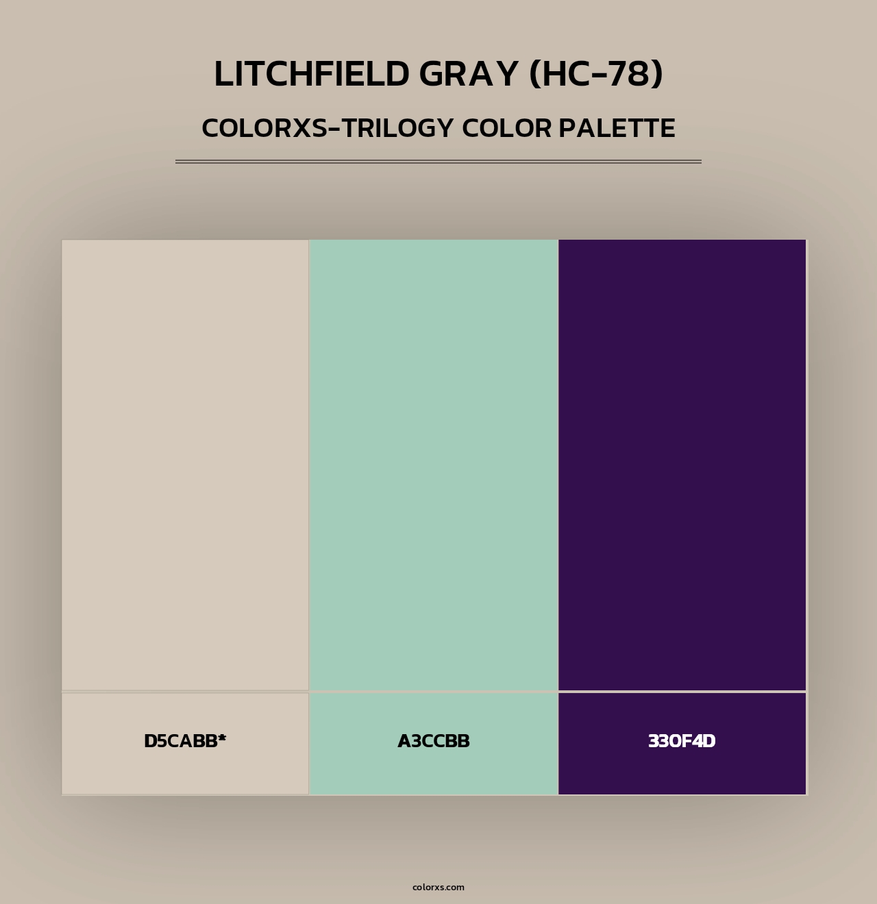 Litchfield Gray (HC-78) - Colorxs Trilogy Palette