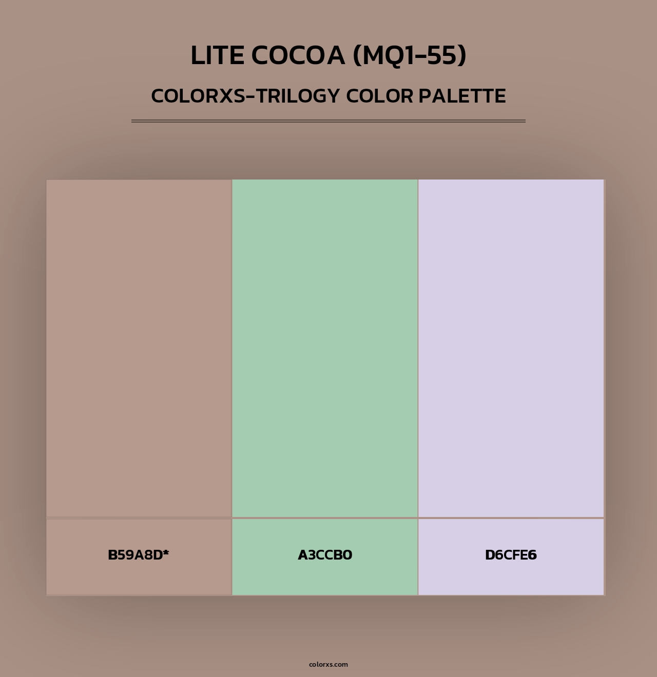 Lite Cocoa (MQ1-55) - Colorxs Trilogy Palette
