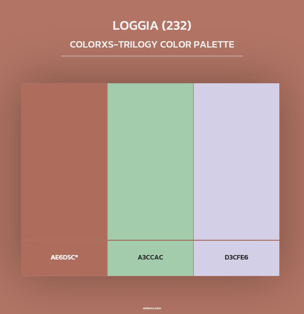 Loggia (232) - Colorxs Trilogy Palette