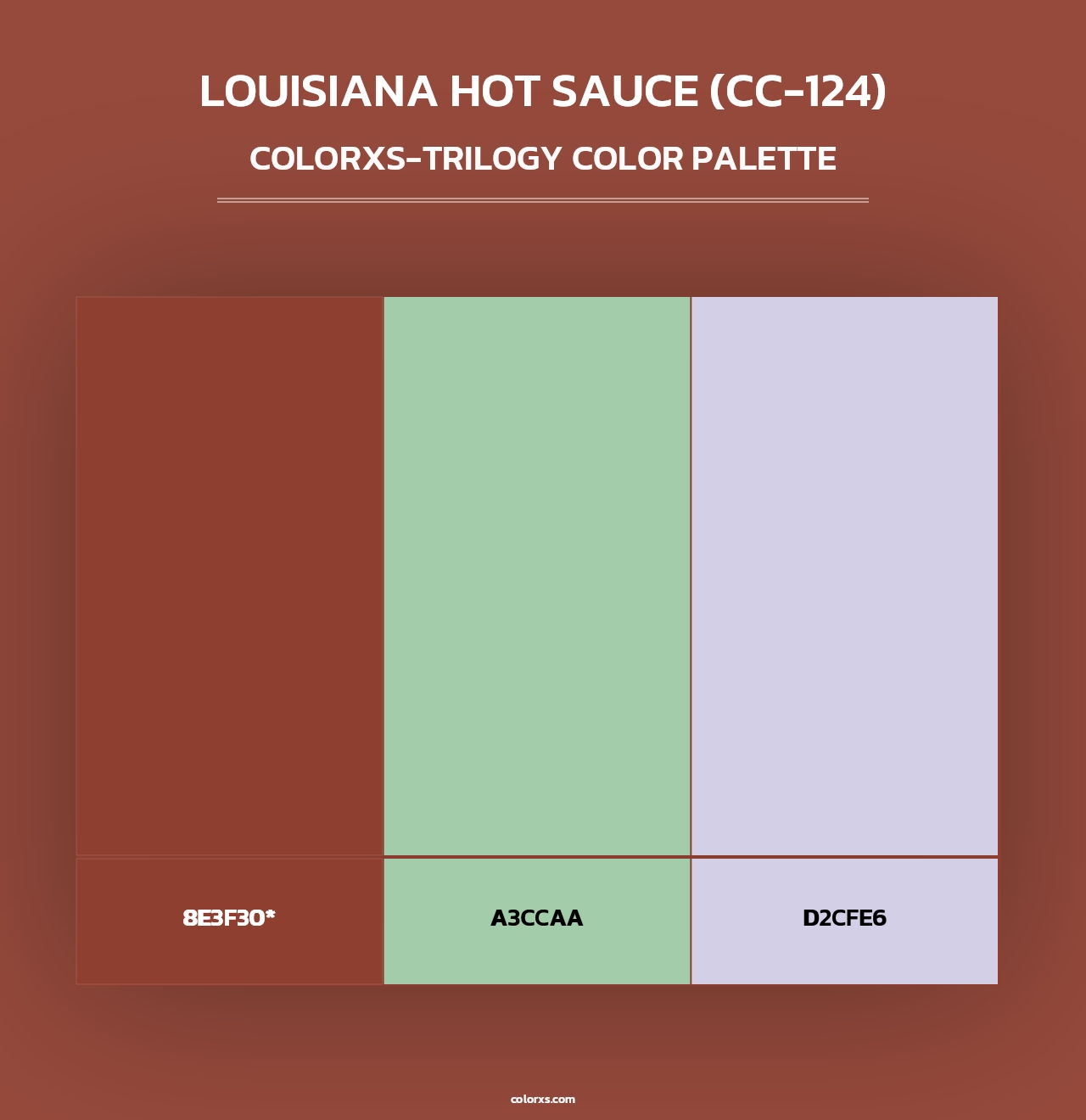 Louisiana Hot Sauce (CC-124) - Colorxs Trilogy Palette