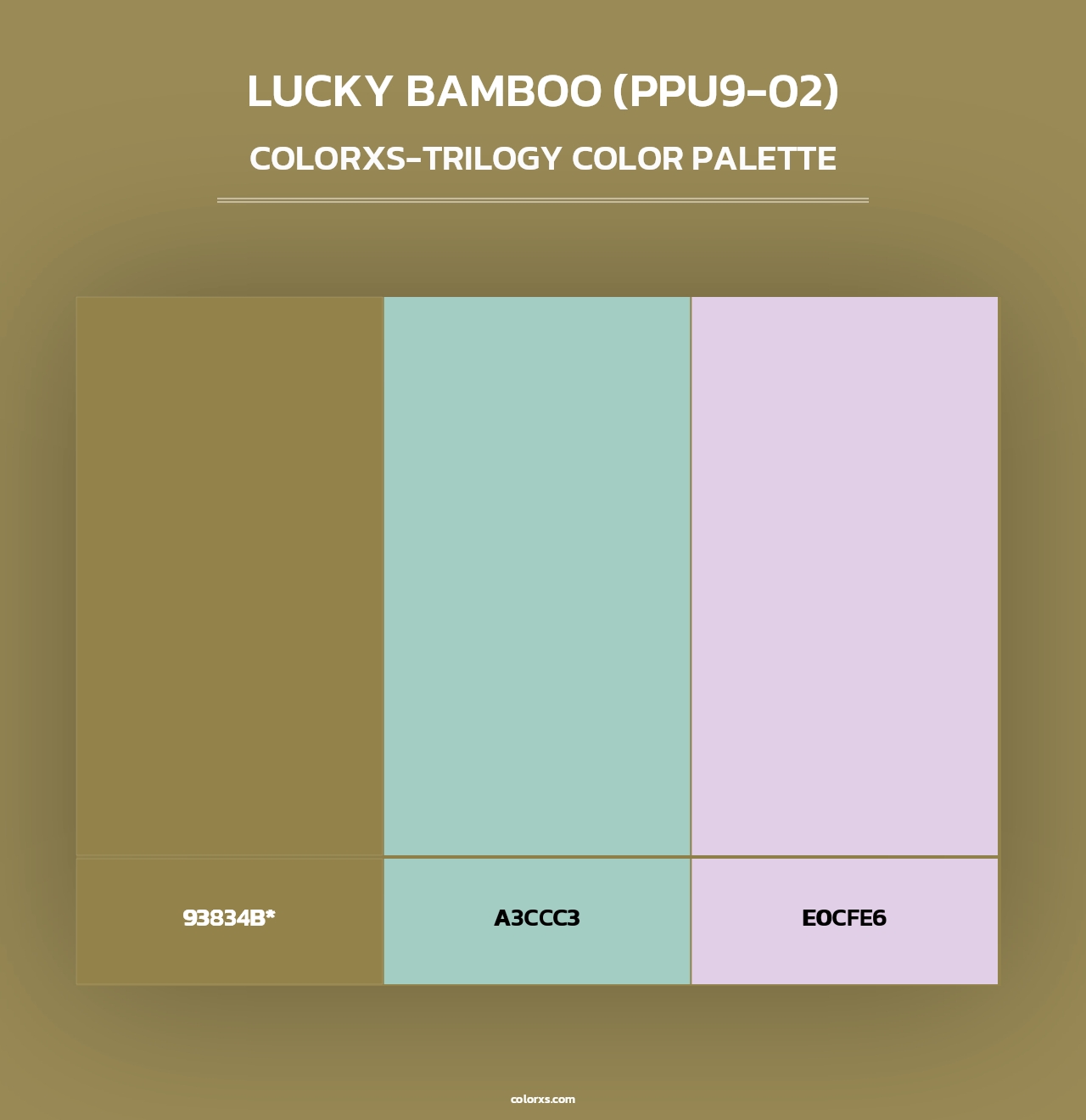 Lucky Bamboo (PPU9-02) - Colorxs Trilogy Palette