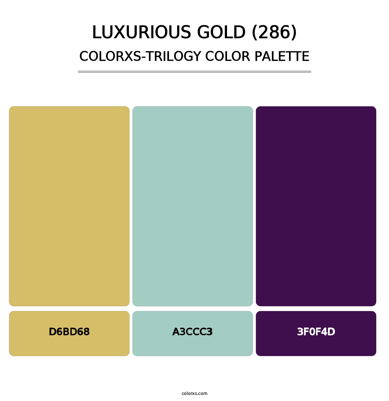 Luxurious Gold (286) - Colorxs Trilogy Palette