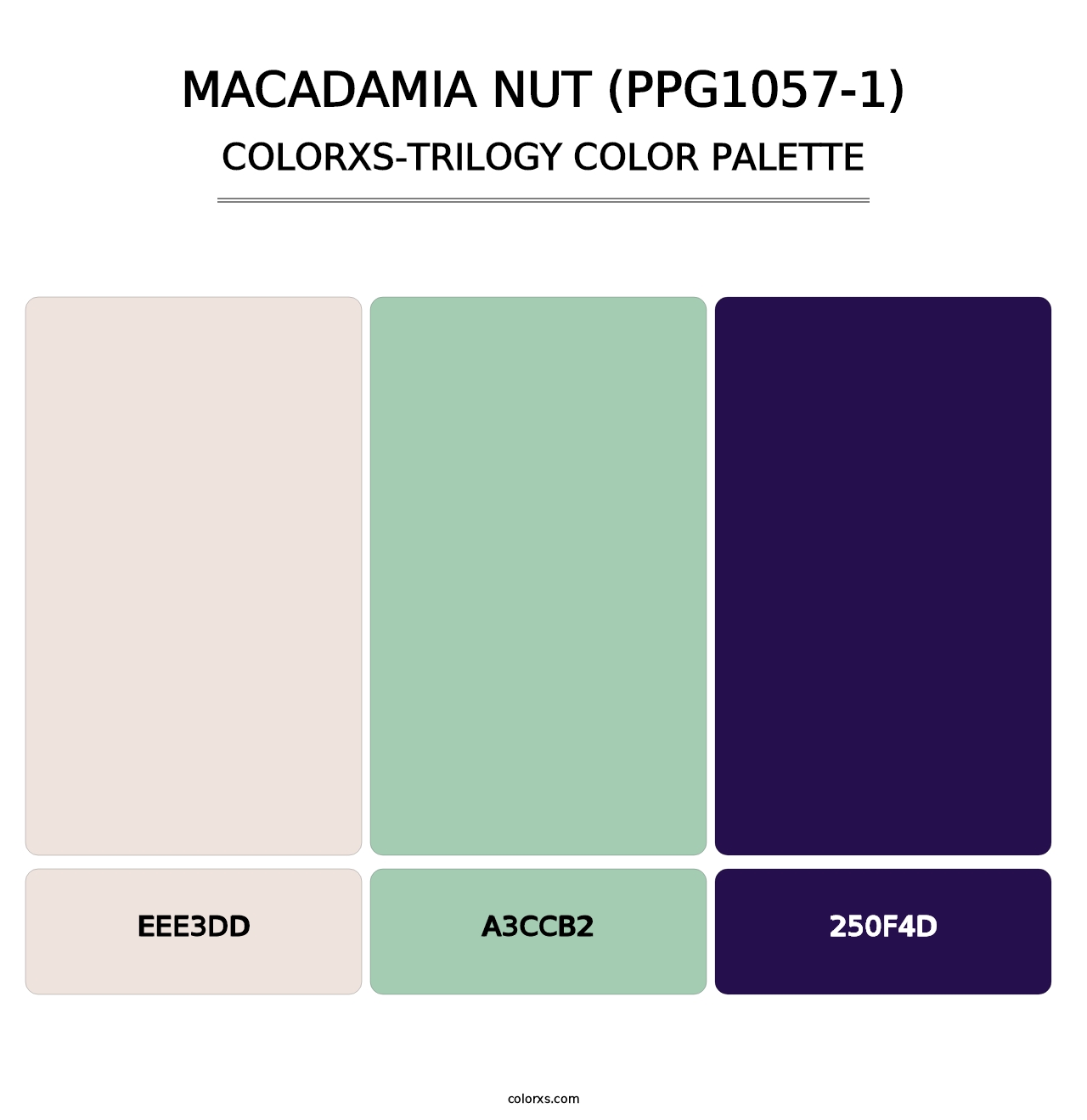 Macadamia Nut (PPG1057-1) - Colorxs Trilogy Palette