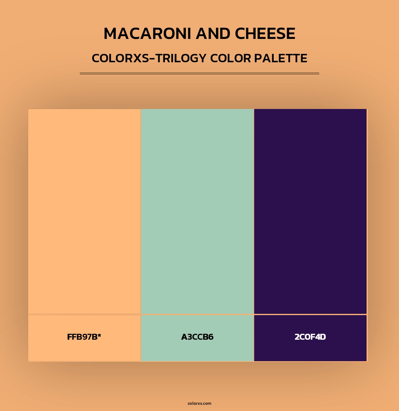Macaroni and Cheese - Colorxs Trilogy Palette